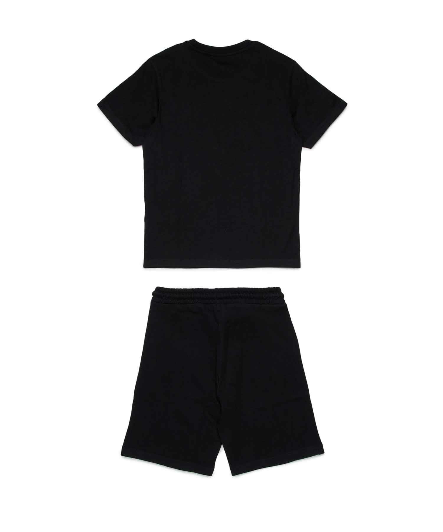 美品 Diesel KIDS 黒 Tシャツ ・パンツ セットアップ 14Y DIESEL(ディーゼル)Kids & Junior ワンポイントブランドロゴ半袖T