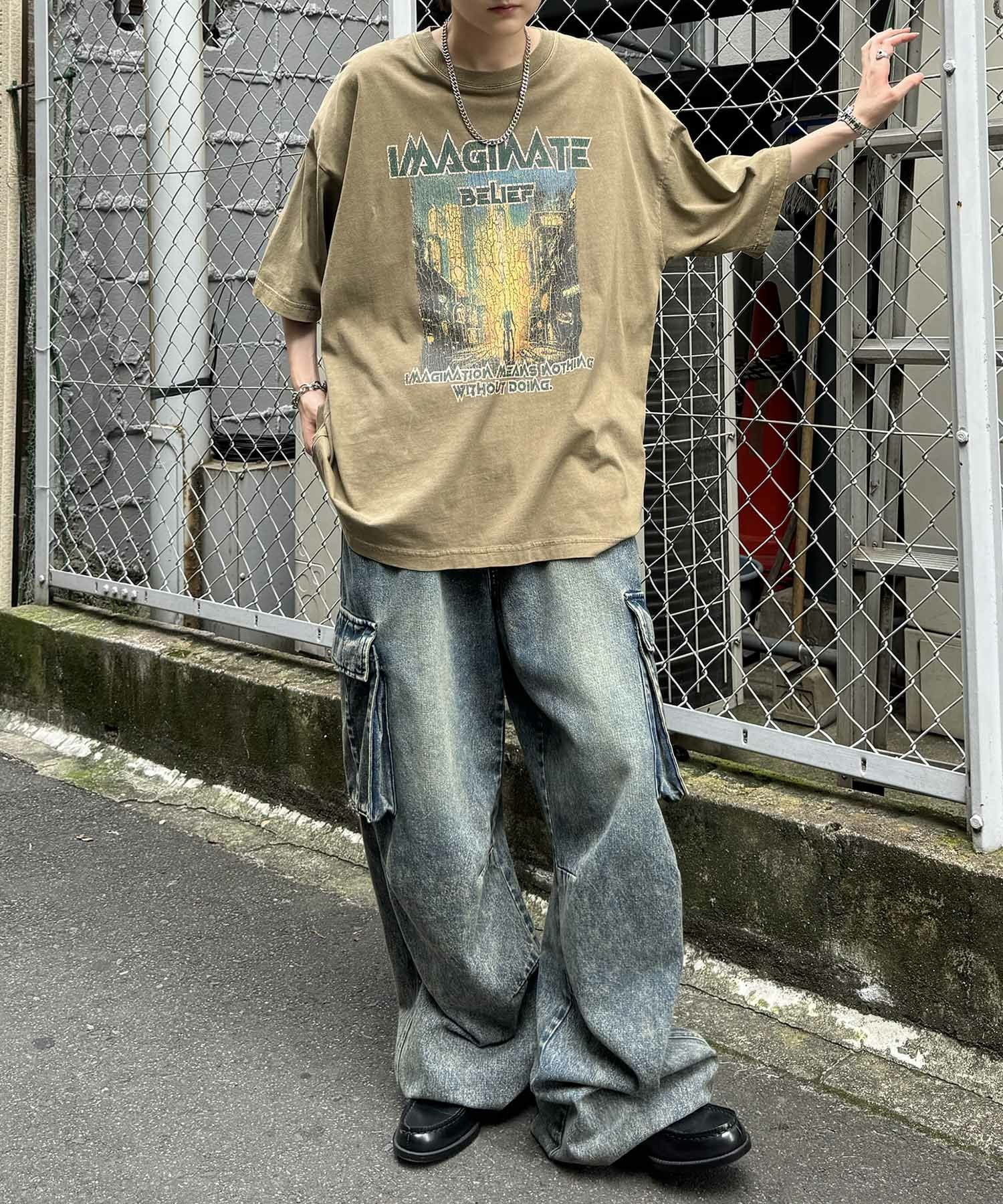 ILL'S（イルズ）ヴィンテージライク ロックプリント レトロ ピグメント