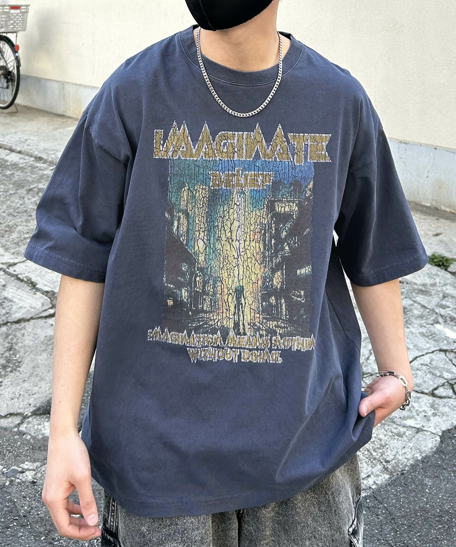 ILL'S（イルズ）ヴィンテージライク ロックプリント レトロ ピグメント