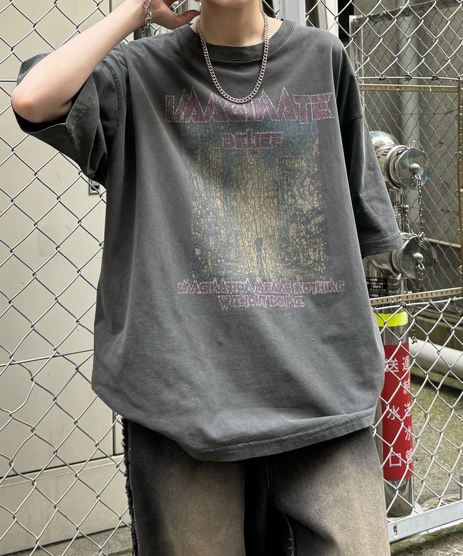 ILL'S（イルズ）ヴィンテージライク ロックプリント レトロ ピグメント