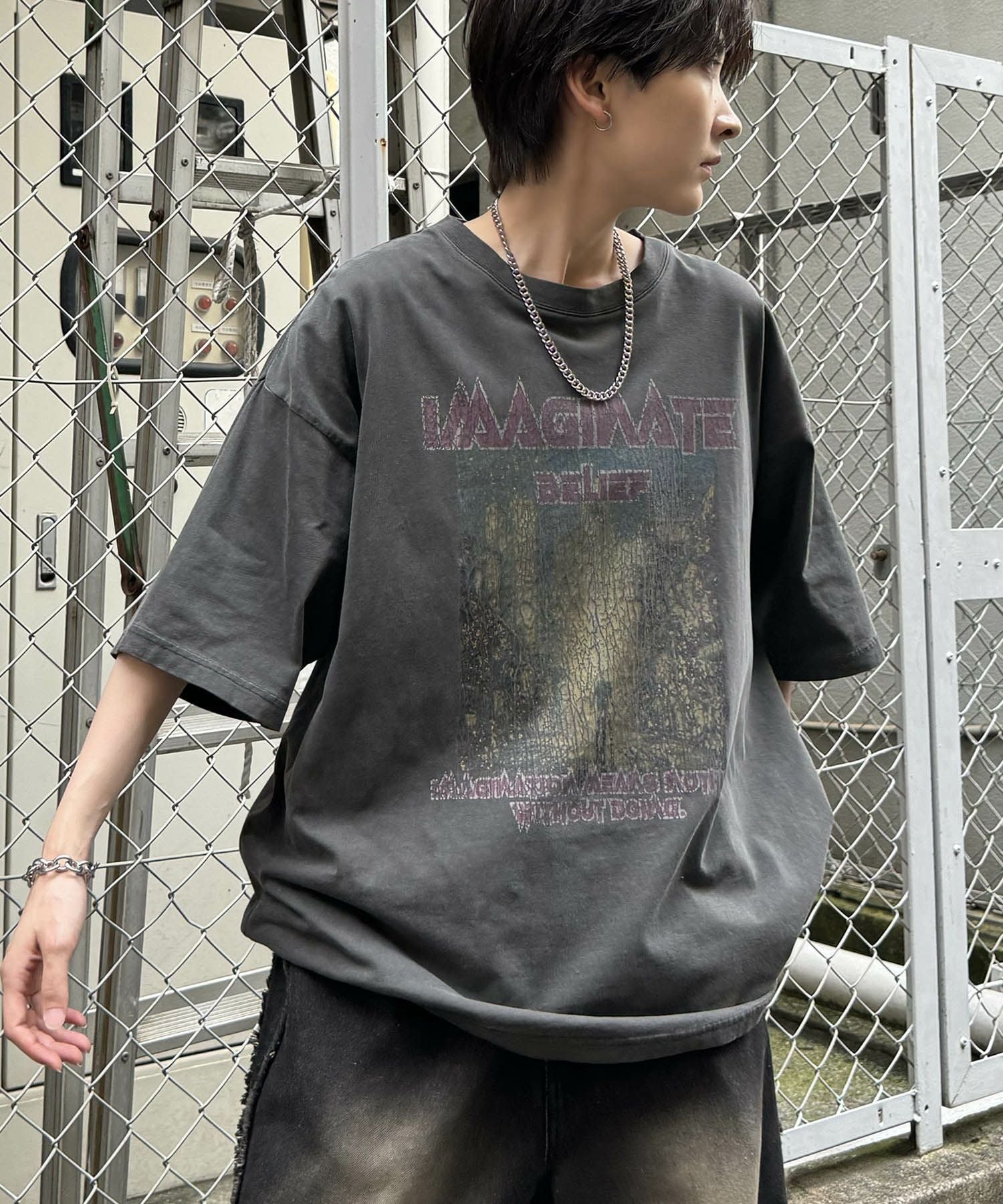 ILL'S（イルズ）ヴィンテージライク ロックプリント レトロ ピグメント