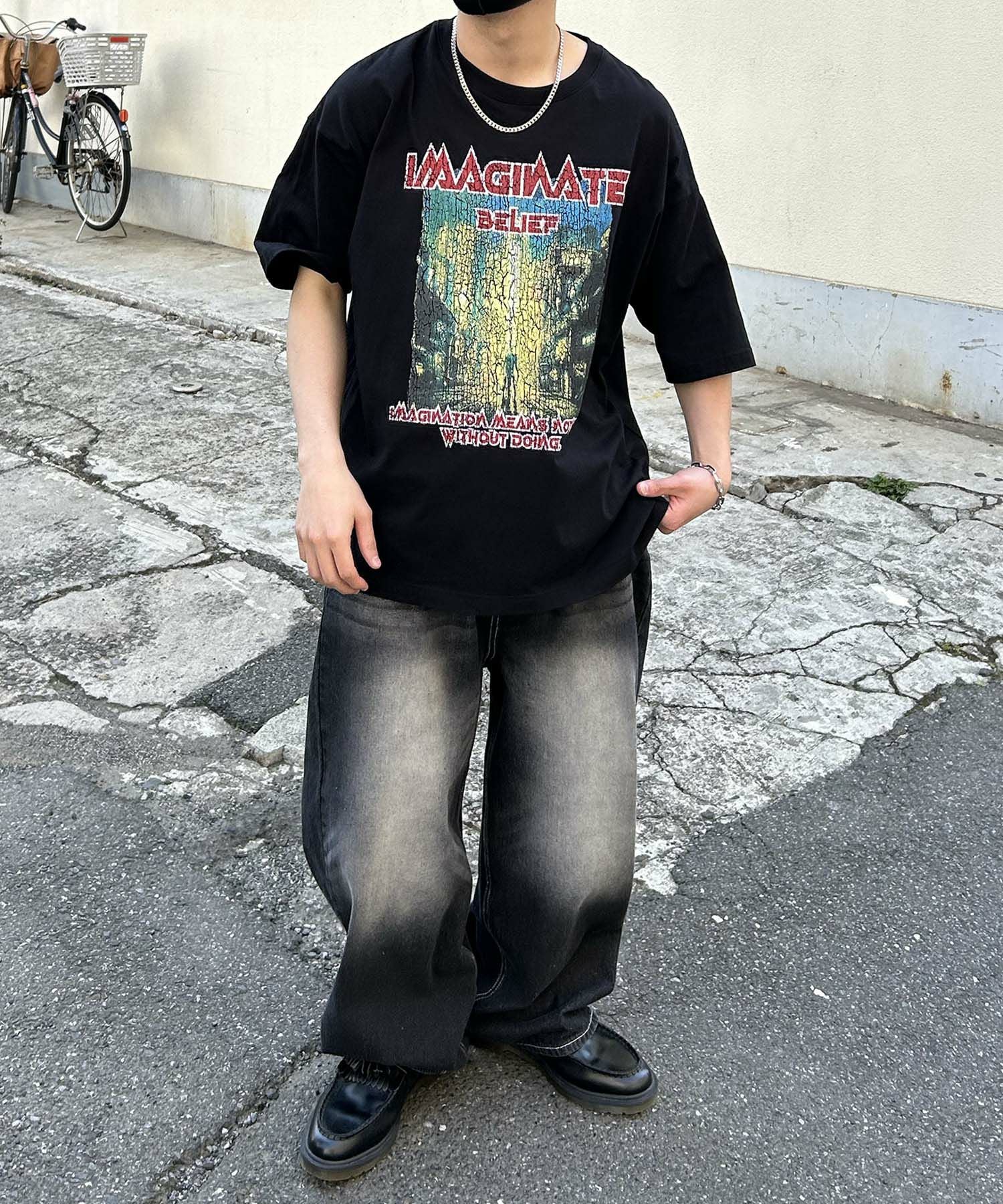 ILL'S（イルズ）ヴィンテージライク ロックプリント レトロ ピグメント