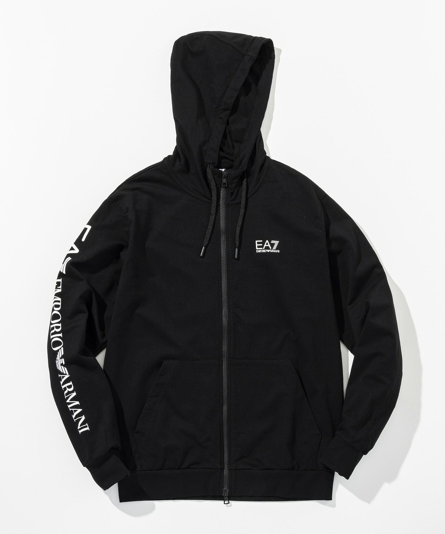 EA7 ブラック フード付きパーカー　sサイズ EMPORIO ARMANI エンポリオ アルマーニ EA7 パーカー プルオーバー