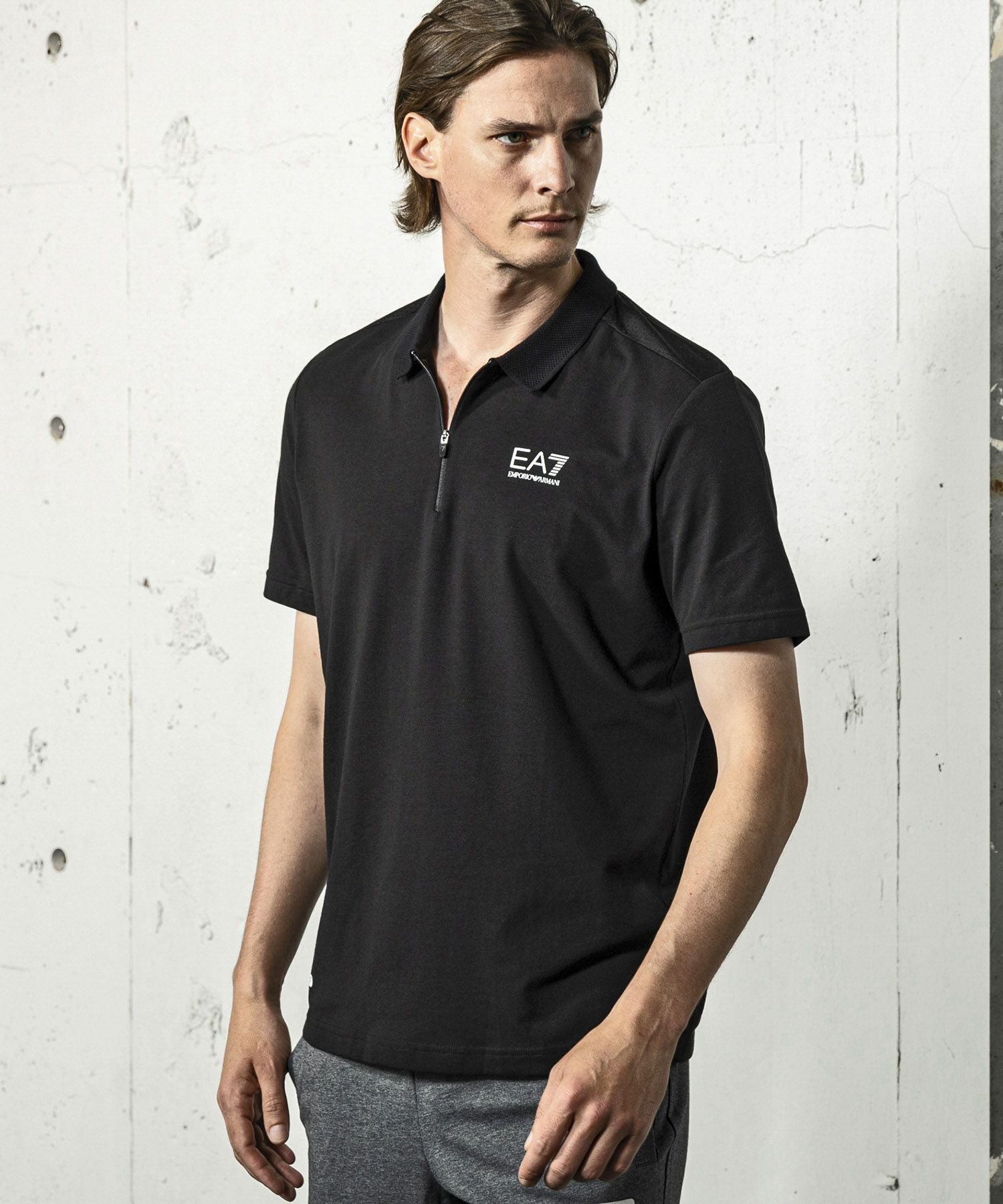 MH 　EMPORIO ARMANI ハーフジップ ポロシャツ EMPORIO ARMANI EA7(イーエーセブン)ハーフジップポロシャツ | SHIFFON