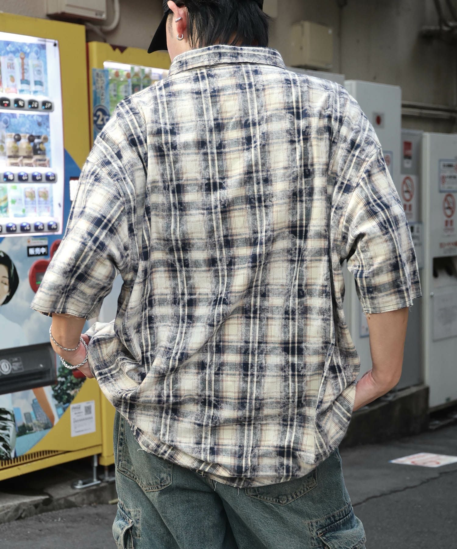 ILL'S(イルズ)ウォッシュ加工 半袖チェックシャツ | SHIFFON公式通販