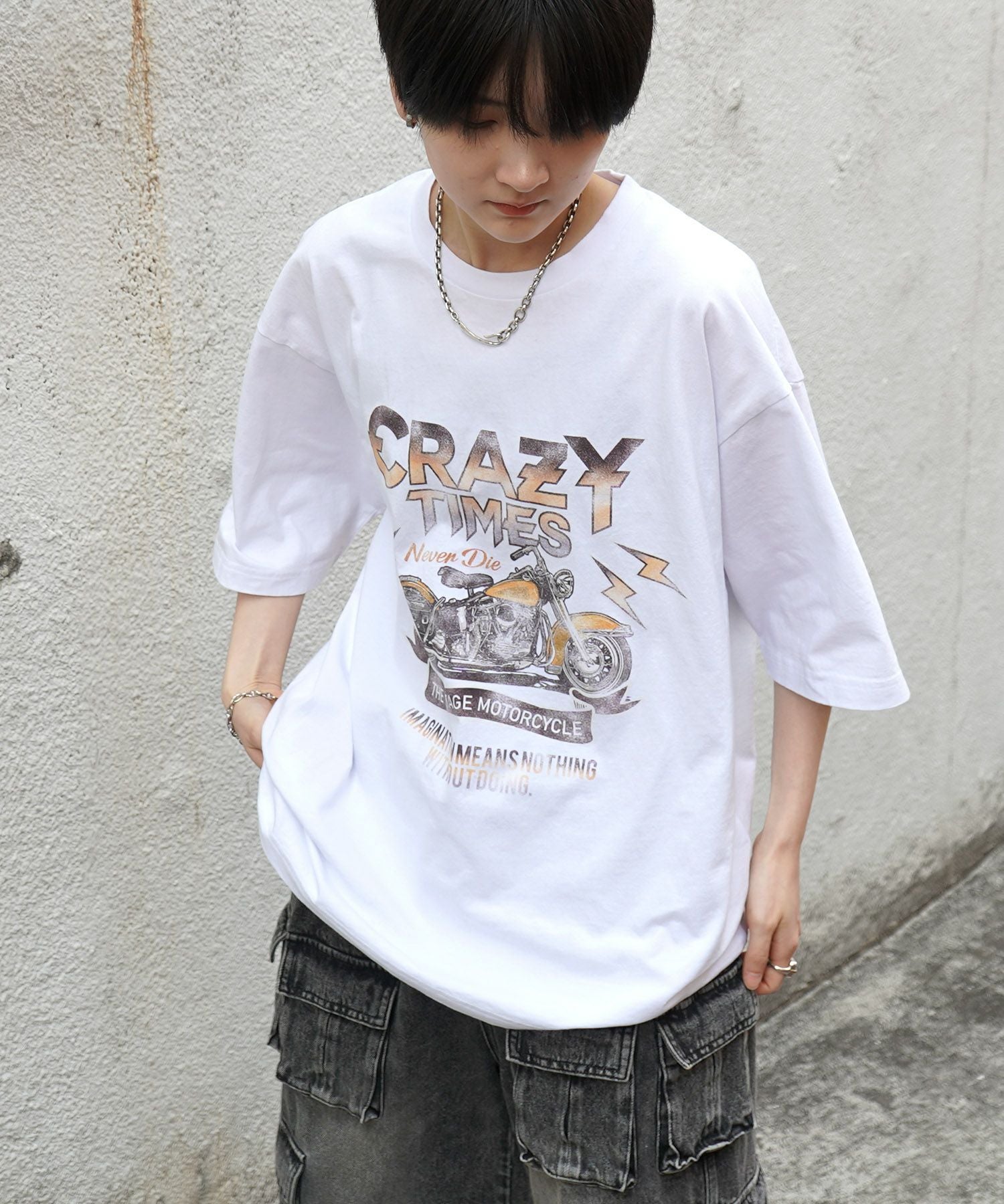 ILL'S(イルズ)バイク ヴィンテージライク ピグメント加工 アメカジ風