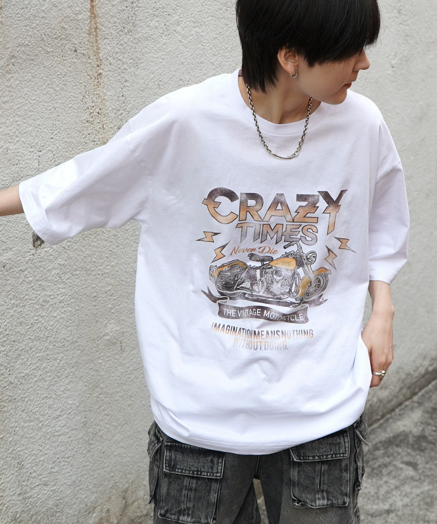 ILL'S(イルズ)バイク ヴィンテージライク ピグメント加工 アメカジ風