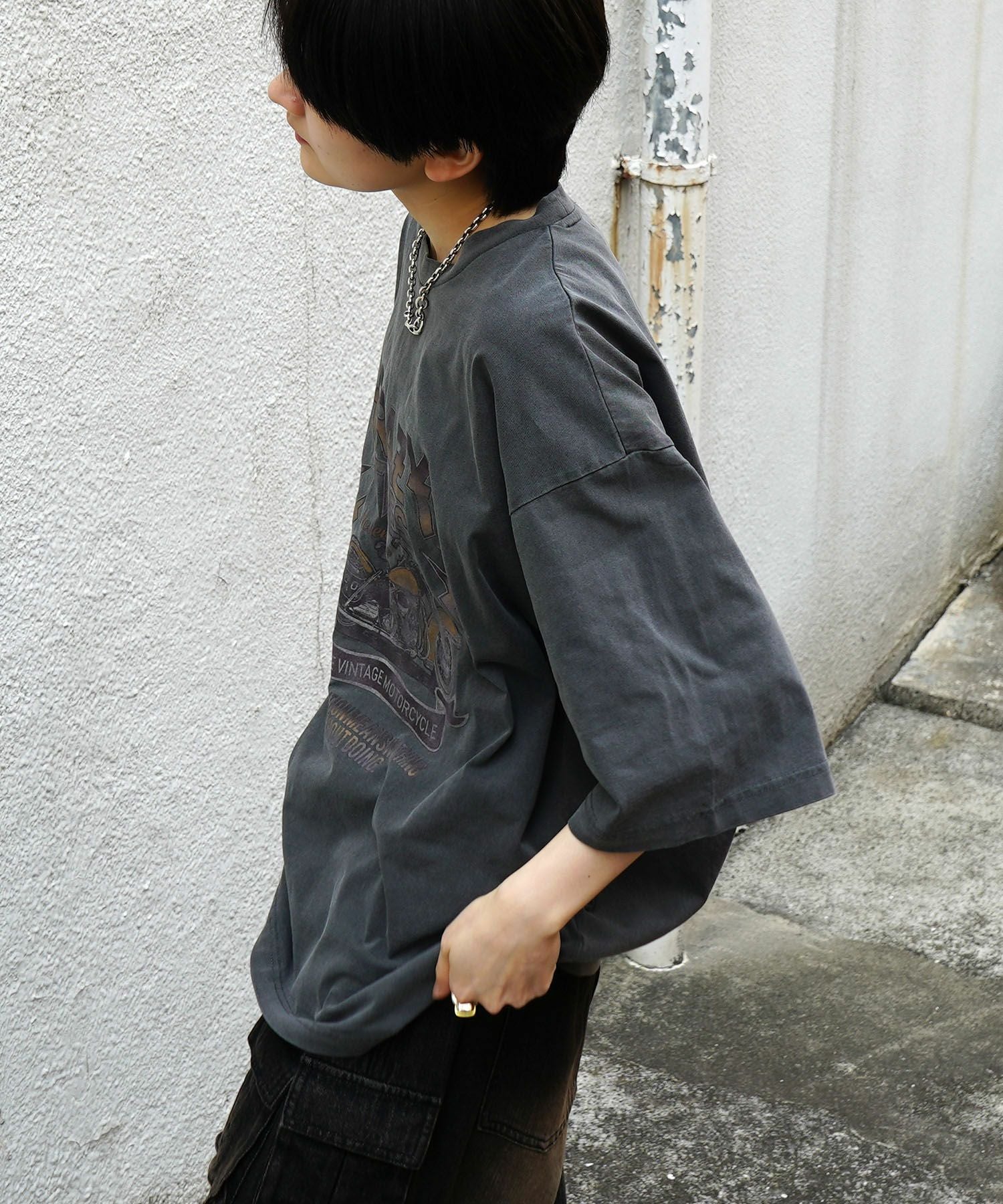 ILL'S(イルズ)バイク ヴィンテージライク ピグメント加工 アメカジ風
