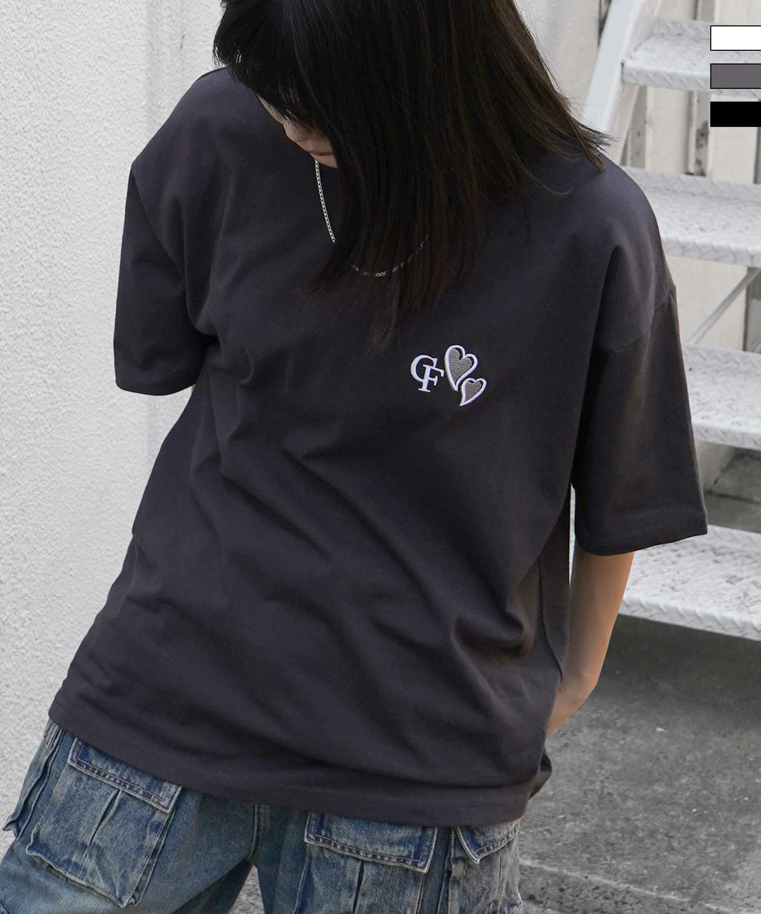 Confirm（コンファーム）ハートワンポイント刺繍 半袖Tシャツ メンズ