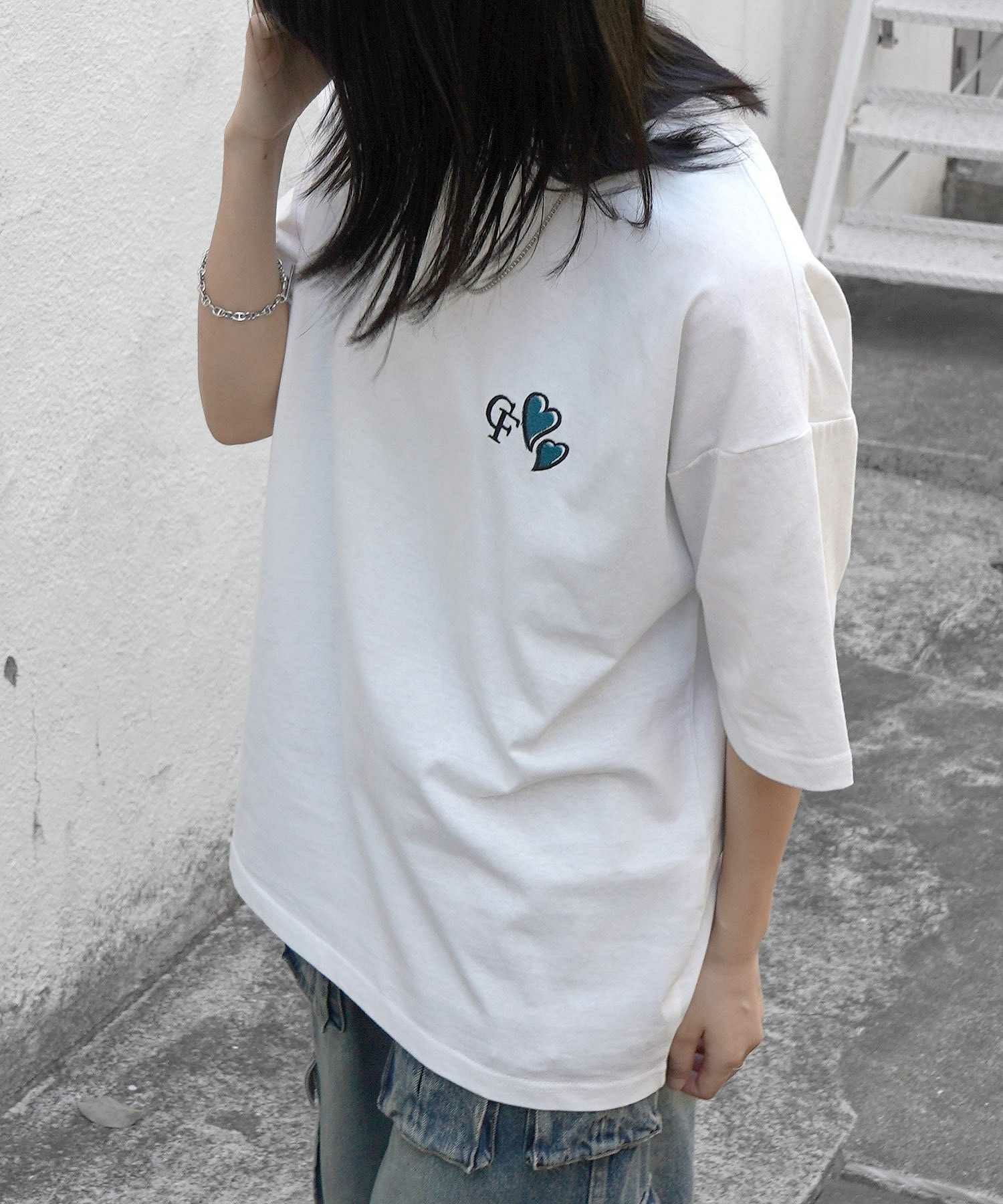 Confirm（コンファーム）ハートワンポイント刺繍 半袖Tシャツ メンズ