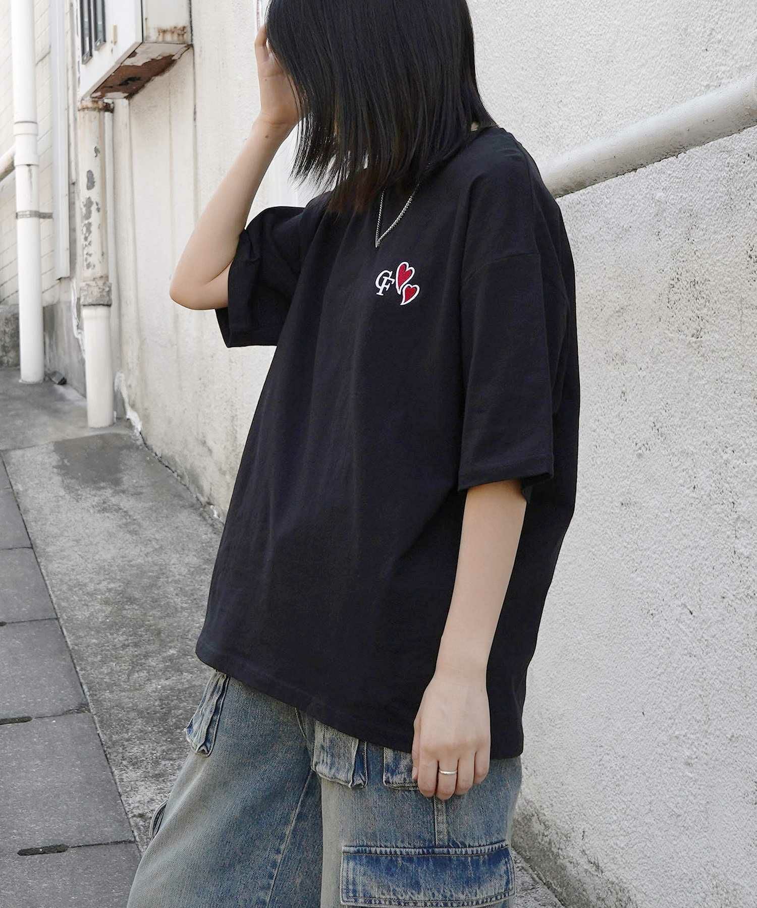Confirm（コンファーム）ハートワンポイント刺繍 半袖Tシャツ メンズ
