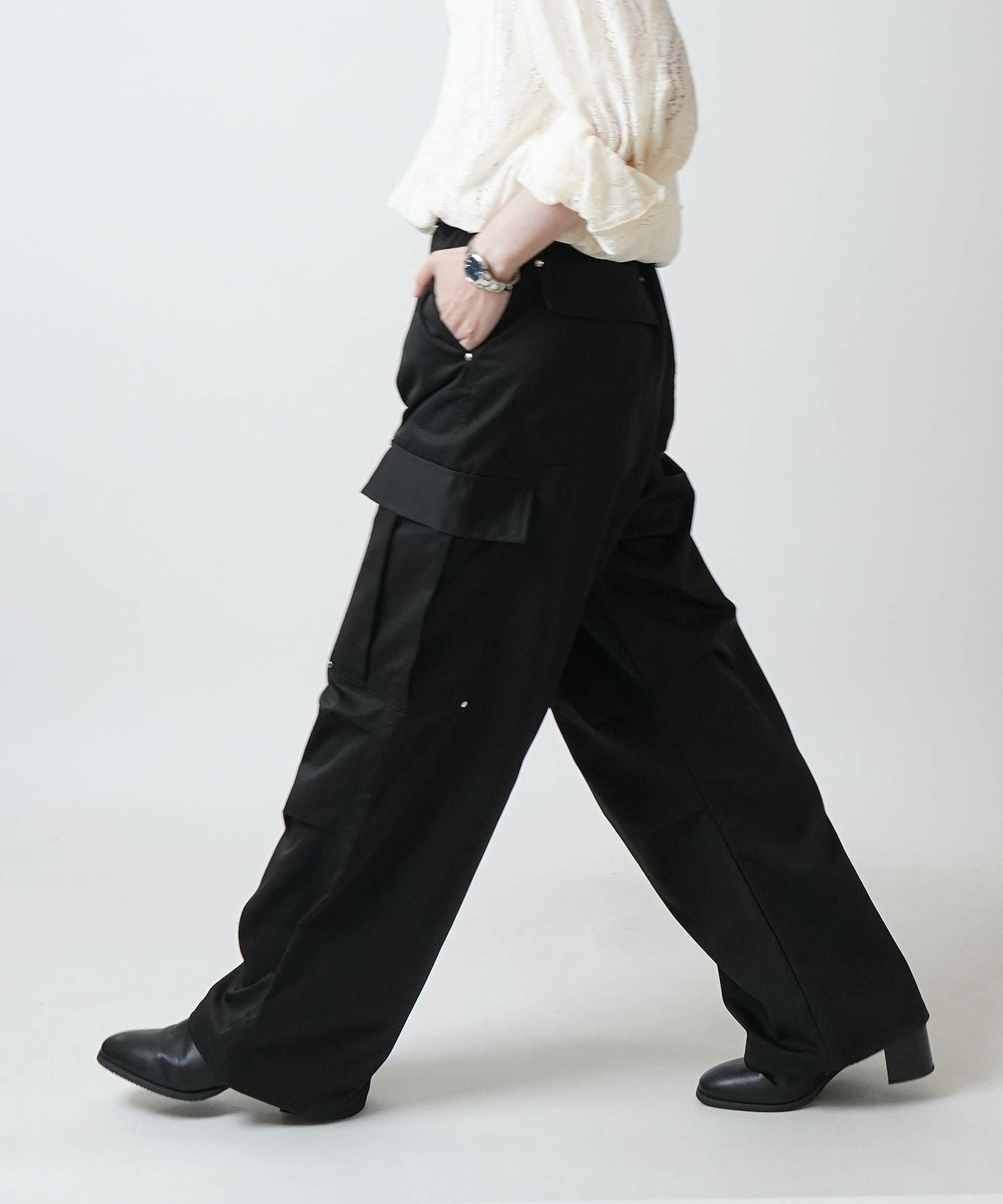 Confirm（コンファーム）リベット付 デザインカーゴパンツ サイド