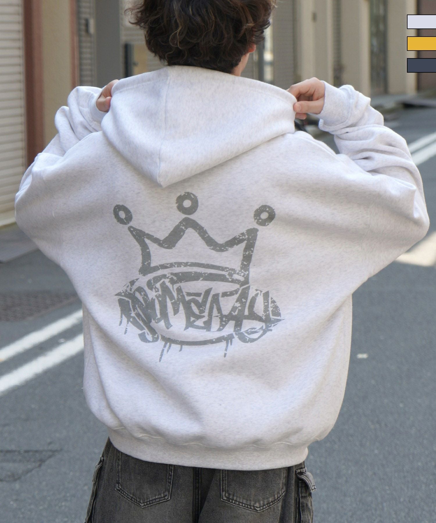 ILL'S(イルズ)ビッグシルエット クラウン バックプリントパーカー ILL'S(イルズ)ビッグシルエット クラウン バックプリントパーカー