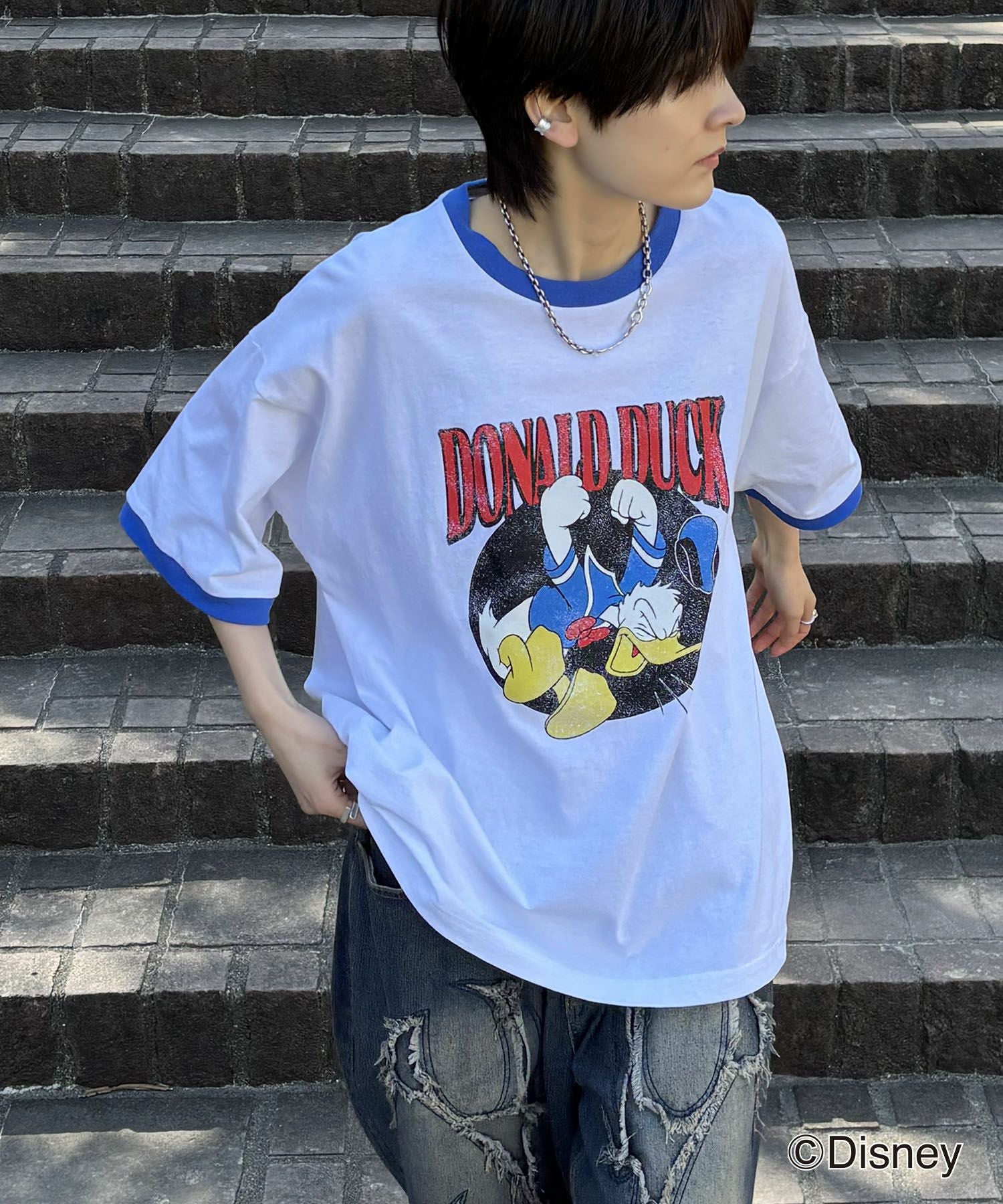 【希少】USA製 ドナルド リンガーtシャツ S 80s USA製 ドナルドダック プリント リンガーTシャツ L - Sixpacjoe