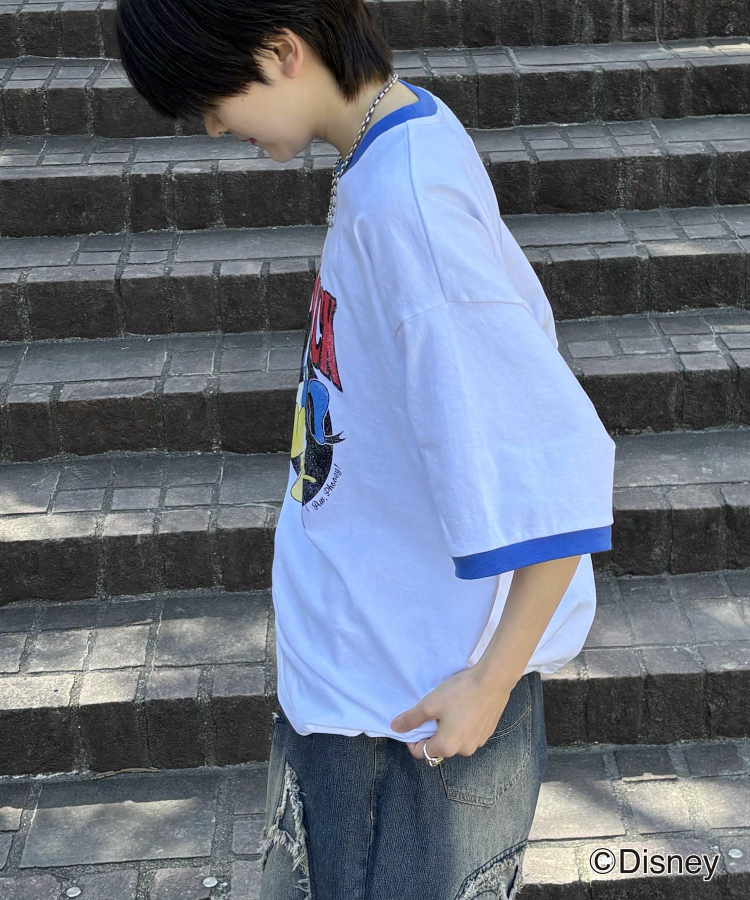 ILL'S（イルズ）Disney ヴィンテージライクプリント ドナルド リンガー