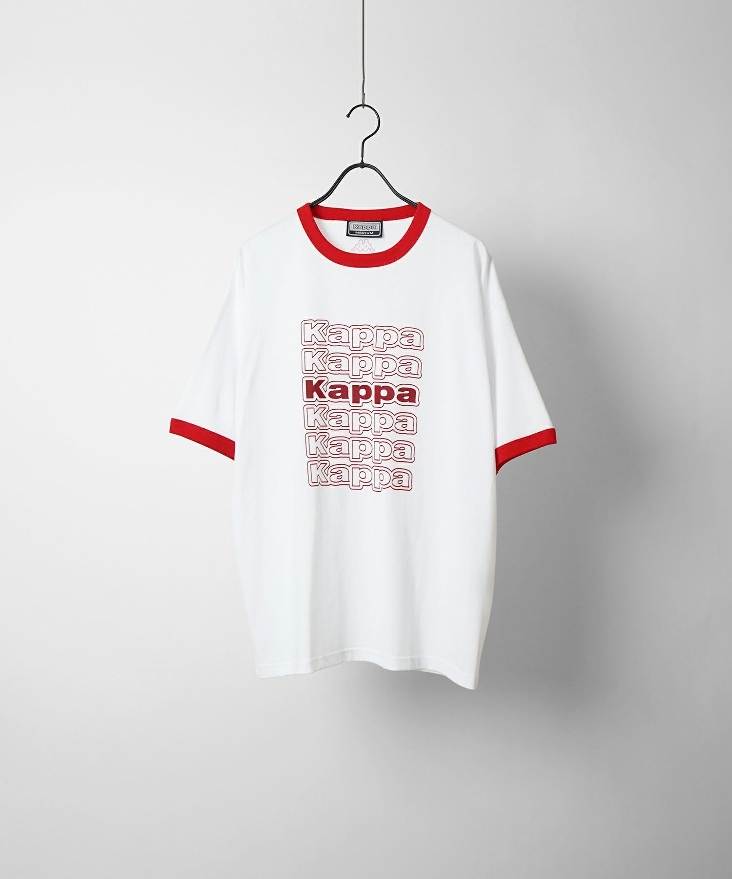 KAPPA（カッパ）ブランドロゴプリント ビッグシルエット 半袖リンガーT