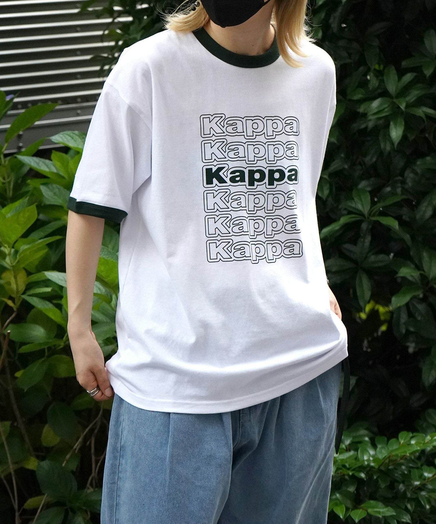 KAPPA（カッパ）ブランドロゴプリント ビッグシルエット 半袖リンガーT