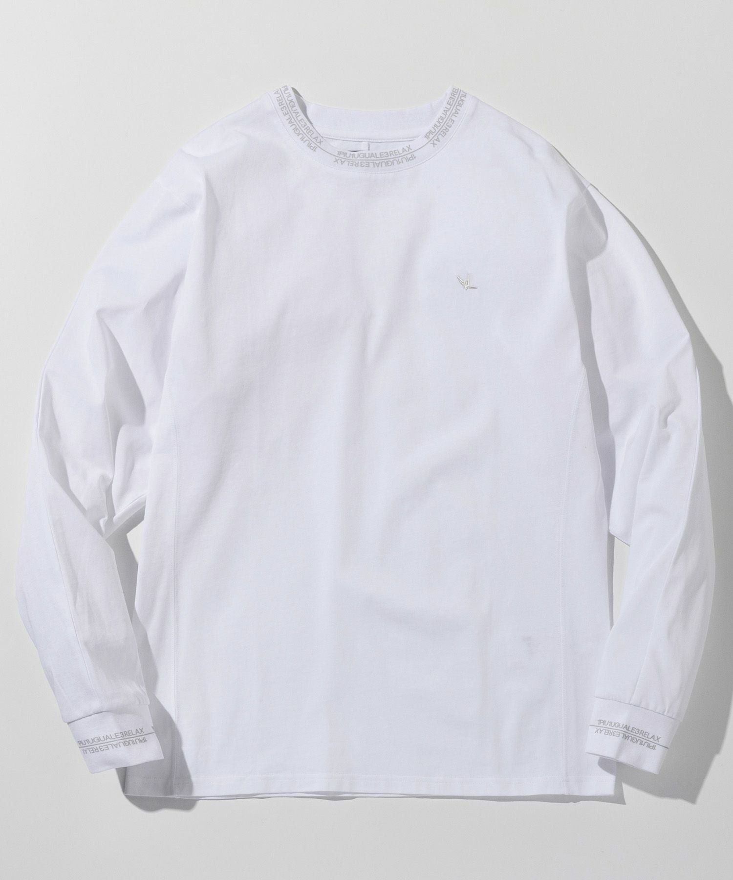美品1piu1uguale3ウノピゥウGRANVIAイージーTシャツ/ホワイト5 1PIU1UGUALE3 RELAX(ウノピゥウノウグァーレトレ リラックス)ダブル