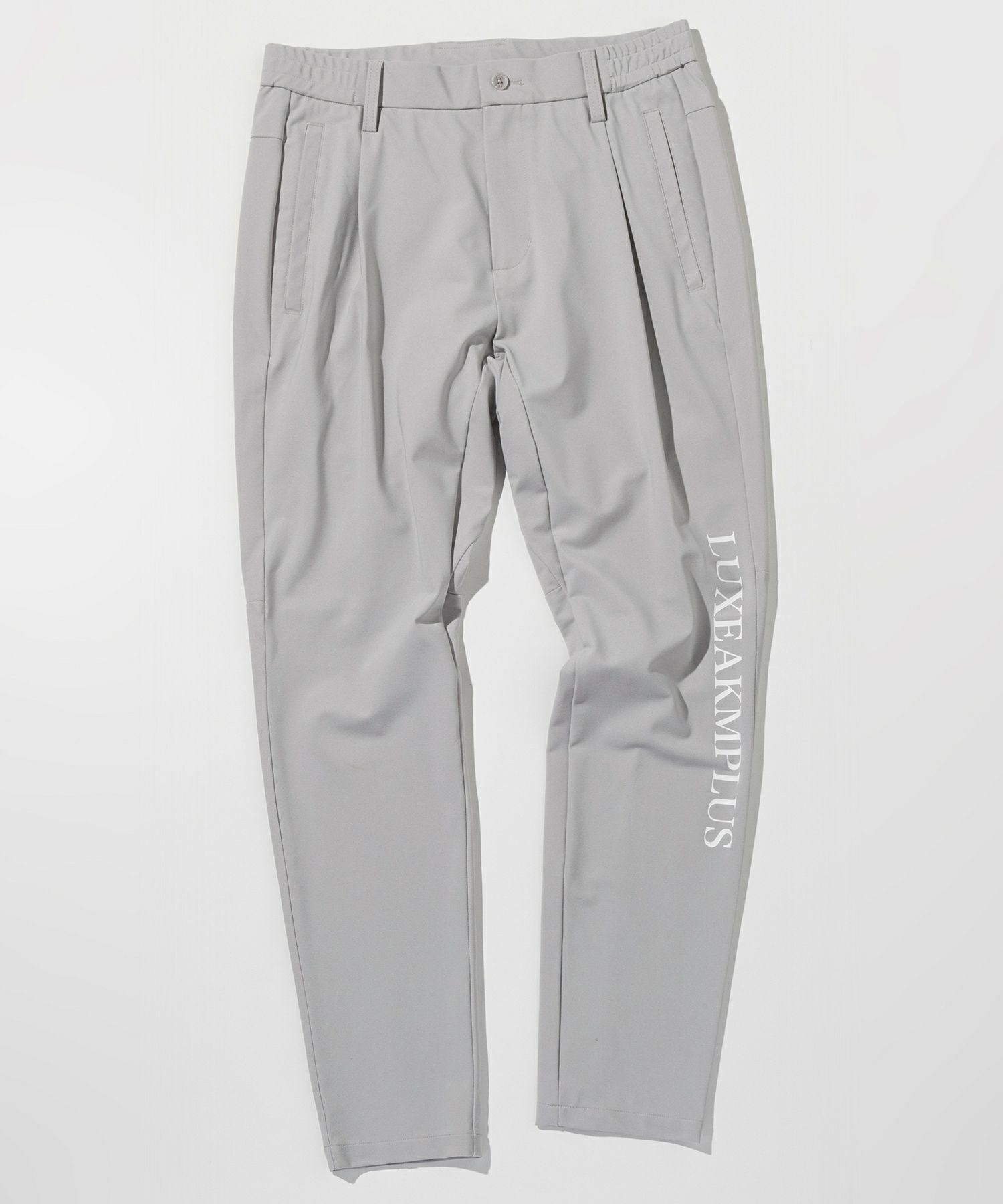 LUXEAKMPLUS スリムフィット グレー パンツ Lサイズ 在庫SALE LUXEAKMPLUS(リュクスエイケイエムプラス)ゴルフ トリコットストレッチ