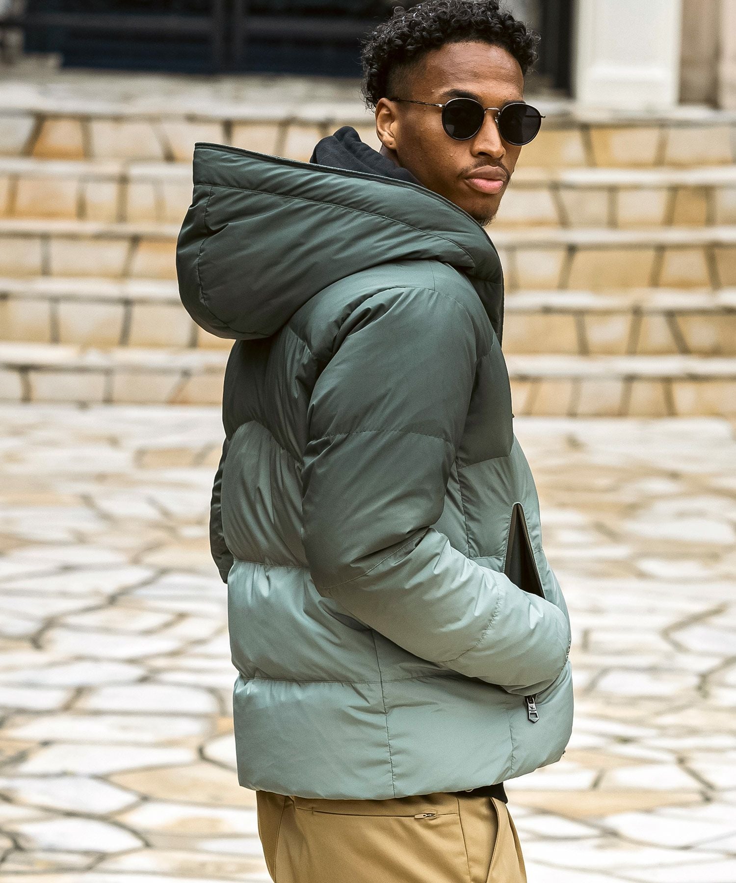 【美品】1piu1uguale3 RIBJACKETMRB054ネイビーサイズⅣ 1PIU1UGUALE3 RELAX(ウノピゥウノウグァーレトレ リラックス
