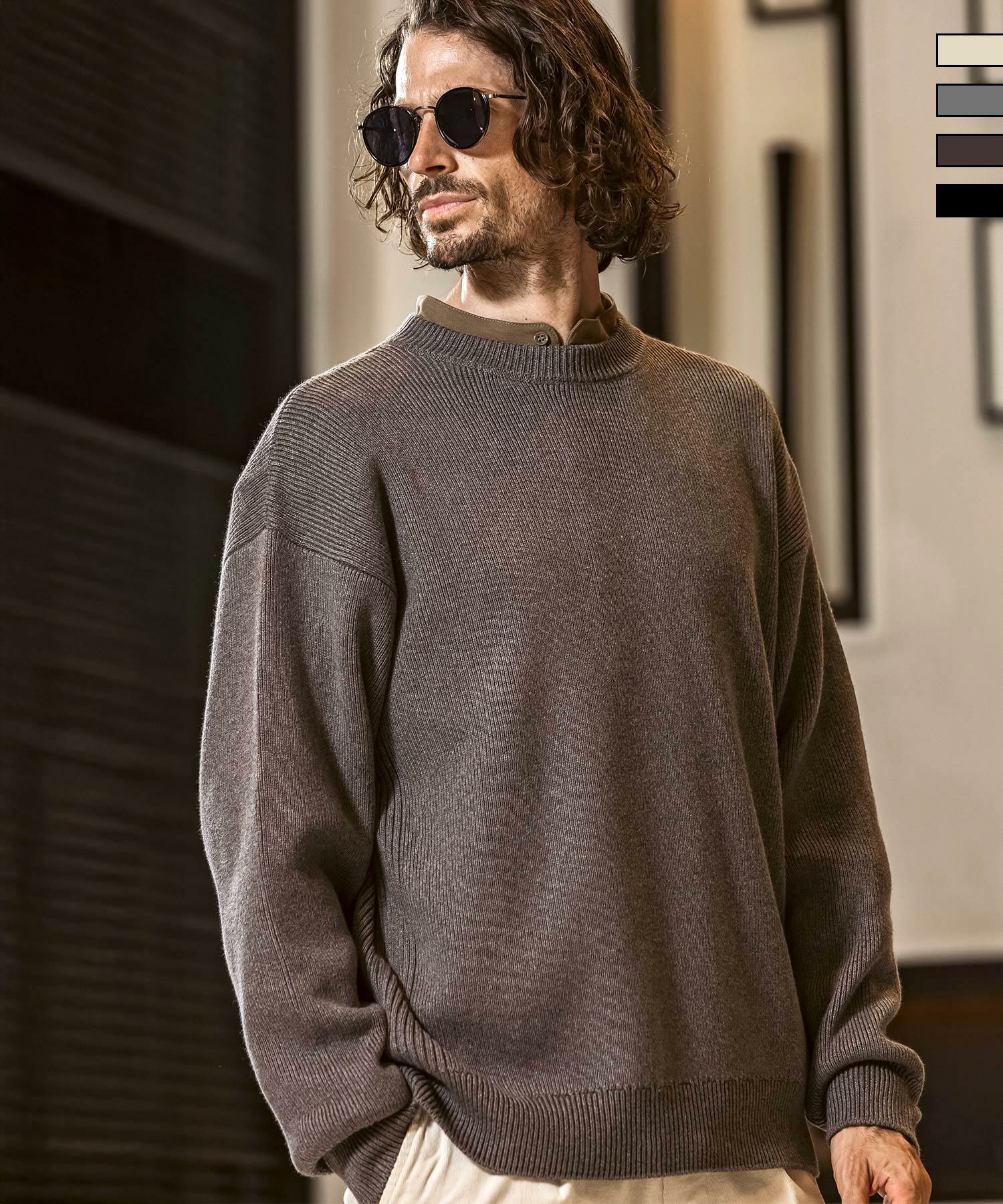 新品　未使用　Scoth&amp;soda カシミヤセーター DESHENG (デシェン) カシミヤ100％ 12G 無地 Vネック セーター M L LL