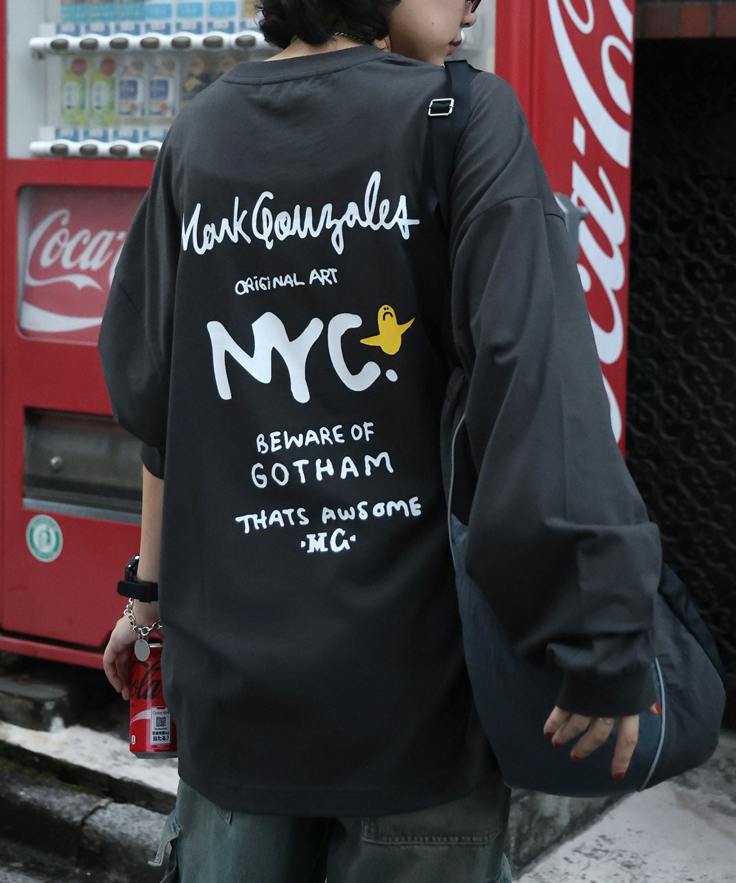 シ*ン様 マークゴンザレス×ネックフェイス　2005年　世界限定400本　かなり Mark Gonzales(マーク ゴンザレス)ワンポイント刺繍 / エンジェルロゴ