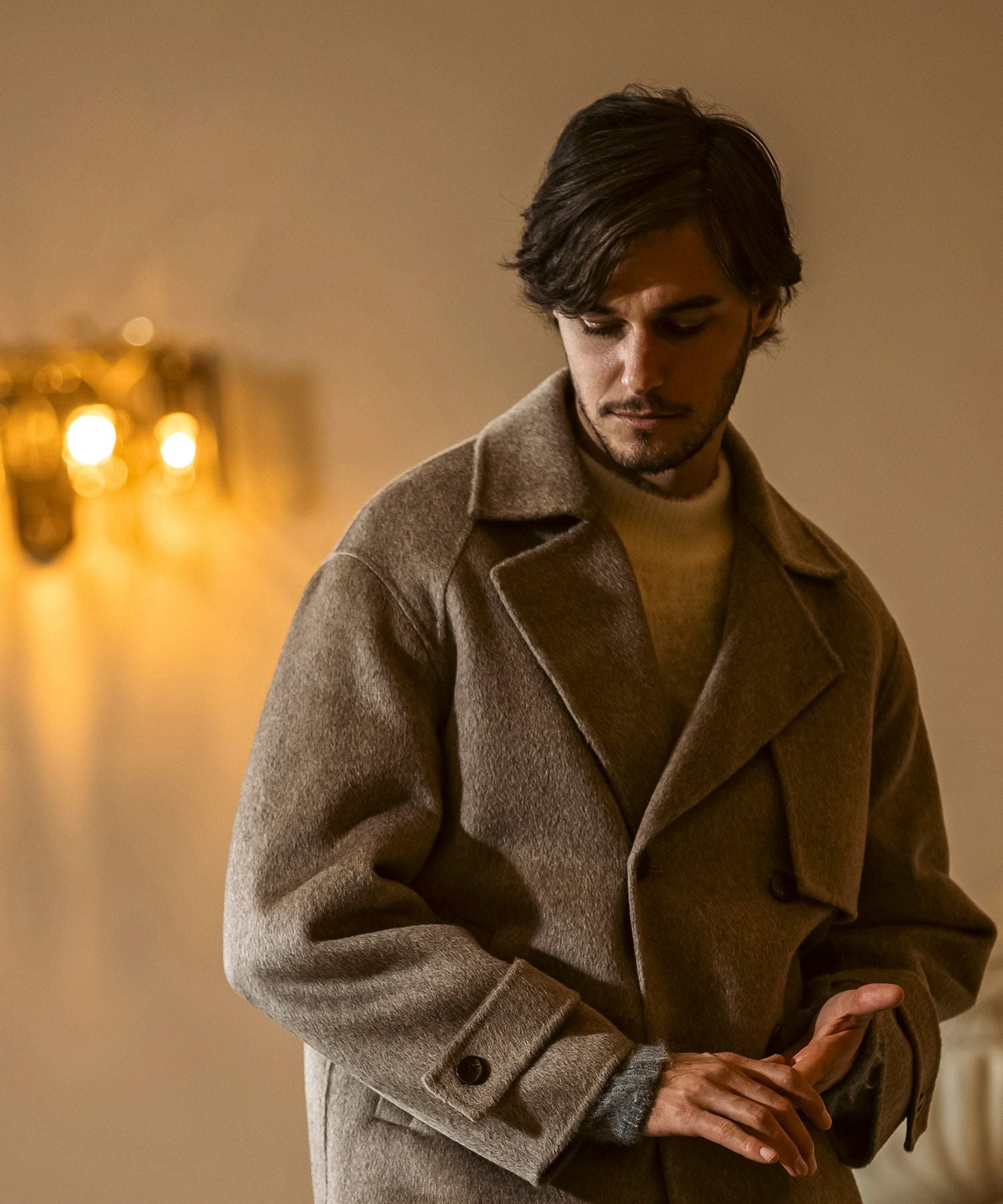 AKM  キャメル Pコート AKM STAND ROPE COAT | HardiVague information