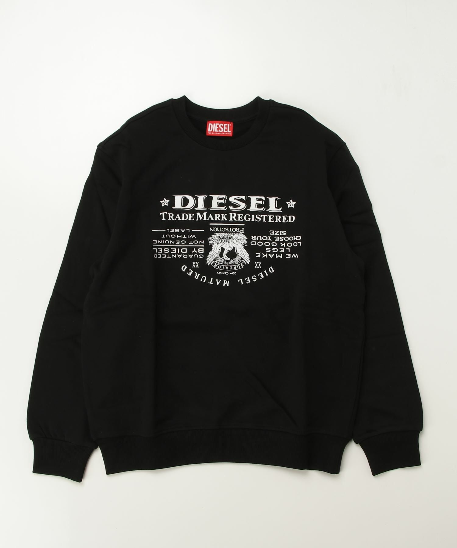 洗練されたデザイン　DIESEL BABY　ロゴスウェット　ブラック　18M DIESEL(ディーゼル)Kids & Junior ブランドロゴスウェットプルオーバー
