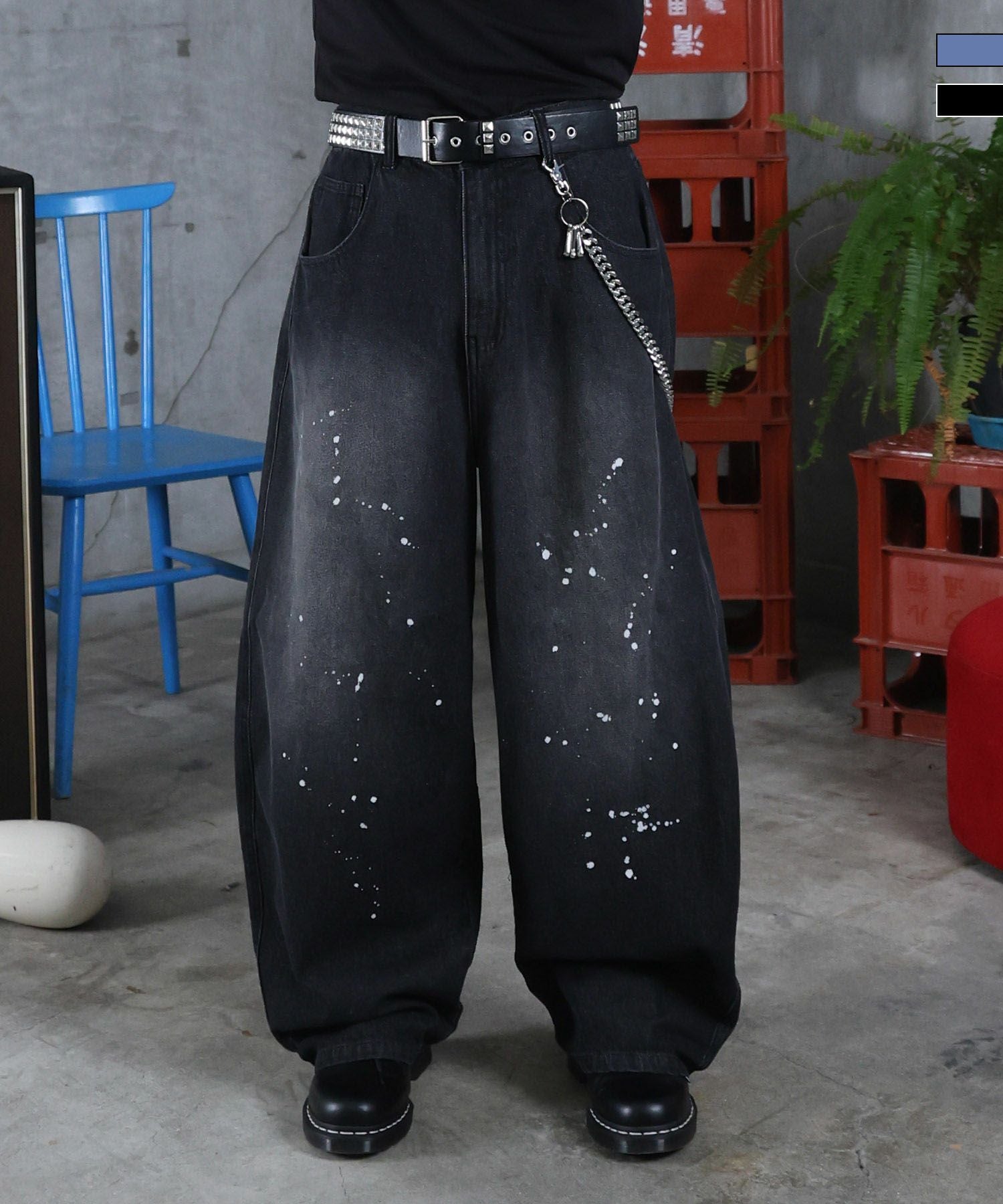 korea 、ILL´Sのデニム ILL'S（イルズ）バレルレッグ ウォッシュ デニムパンツ | SHIFFON公式