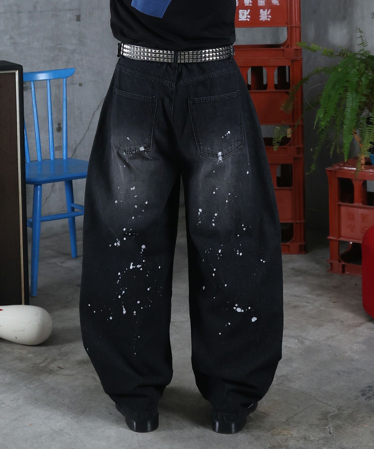 ILL'S（イルズ）バレルレッグ ペインドデニムパンツ | SHIFFON公式通販
