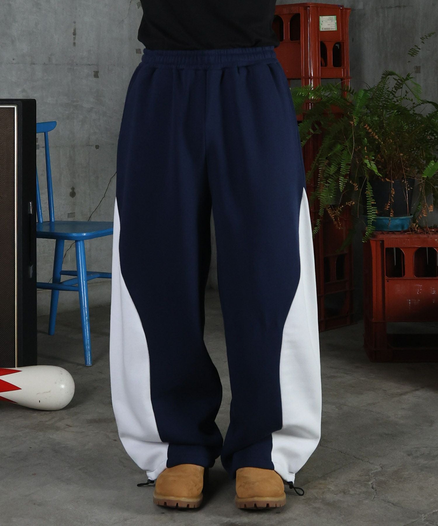ILL'S(イルズ)配色切り替え ドロスト スウェットパンツ メンズ