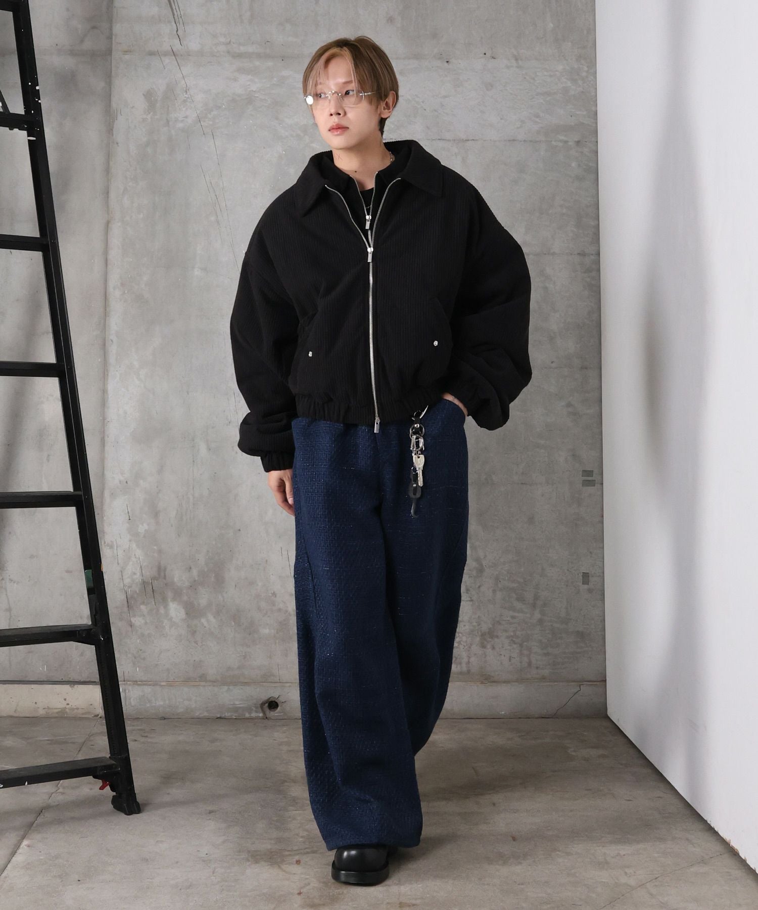Confirm(コンファーム)太コーデュロイ 中綿ブルゾン ダブルジップ 