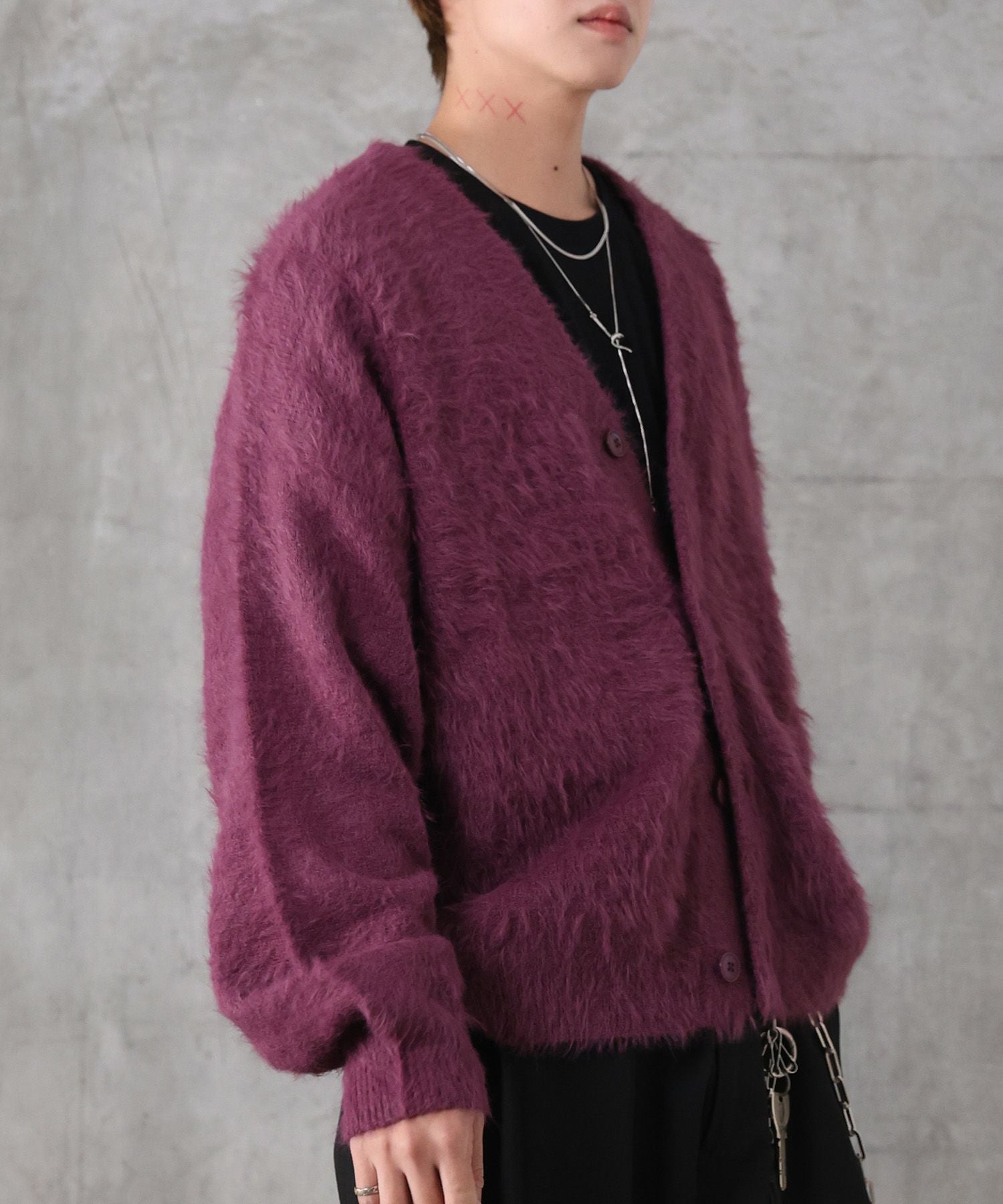 Confirm(コンファーム)モヘアライク シャギー ニット カーディガン