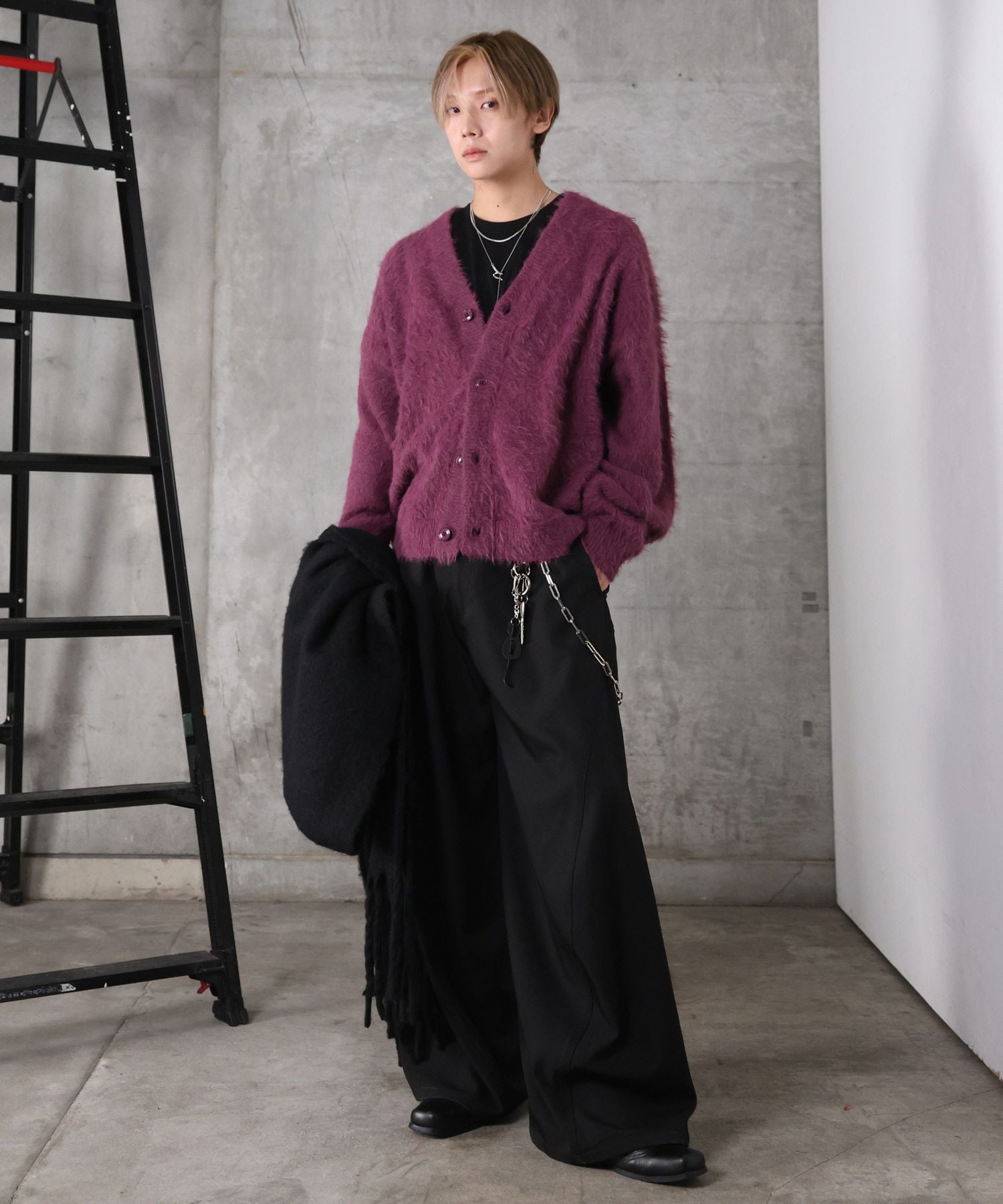 Confirm(コンファーム)モヘアライク シャギー ニット カーディガン
