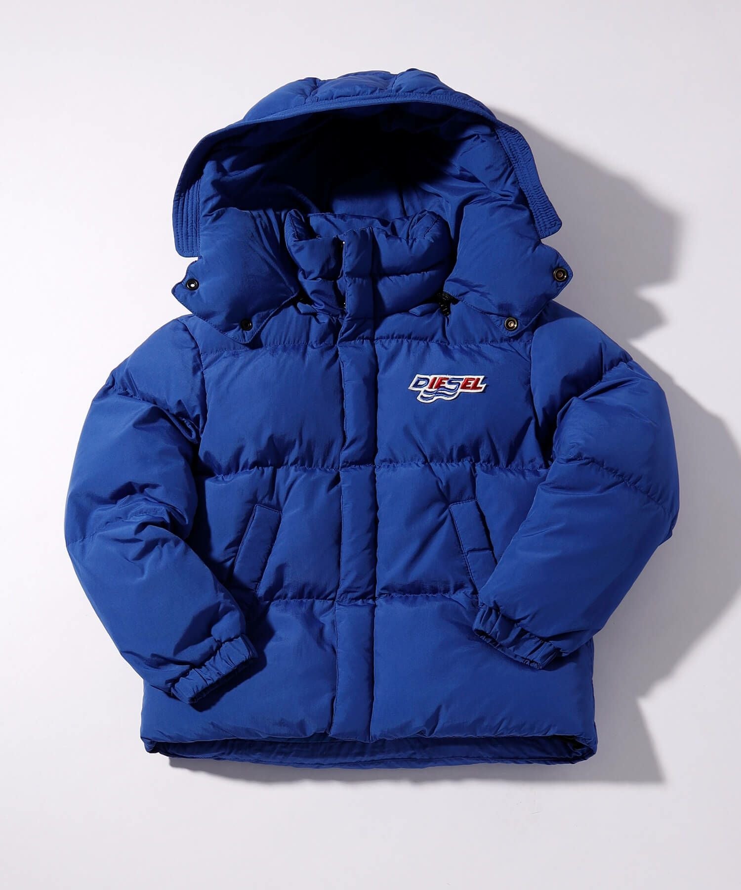 【冬物】DIESEL ダウンジャケット　サイズS 青 DIESEL(ディーゼル)Kids & Junior フーディーパディングジャケット