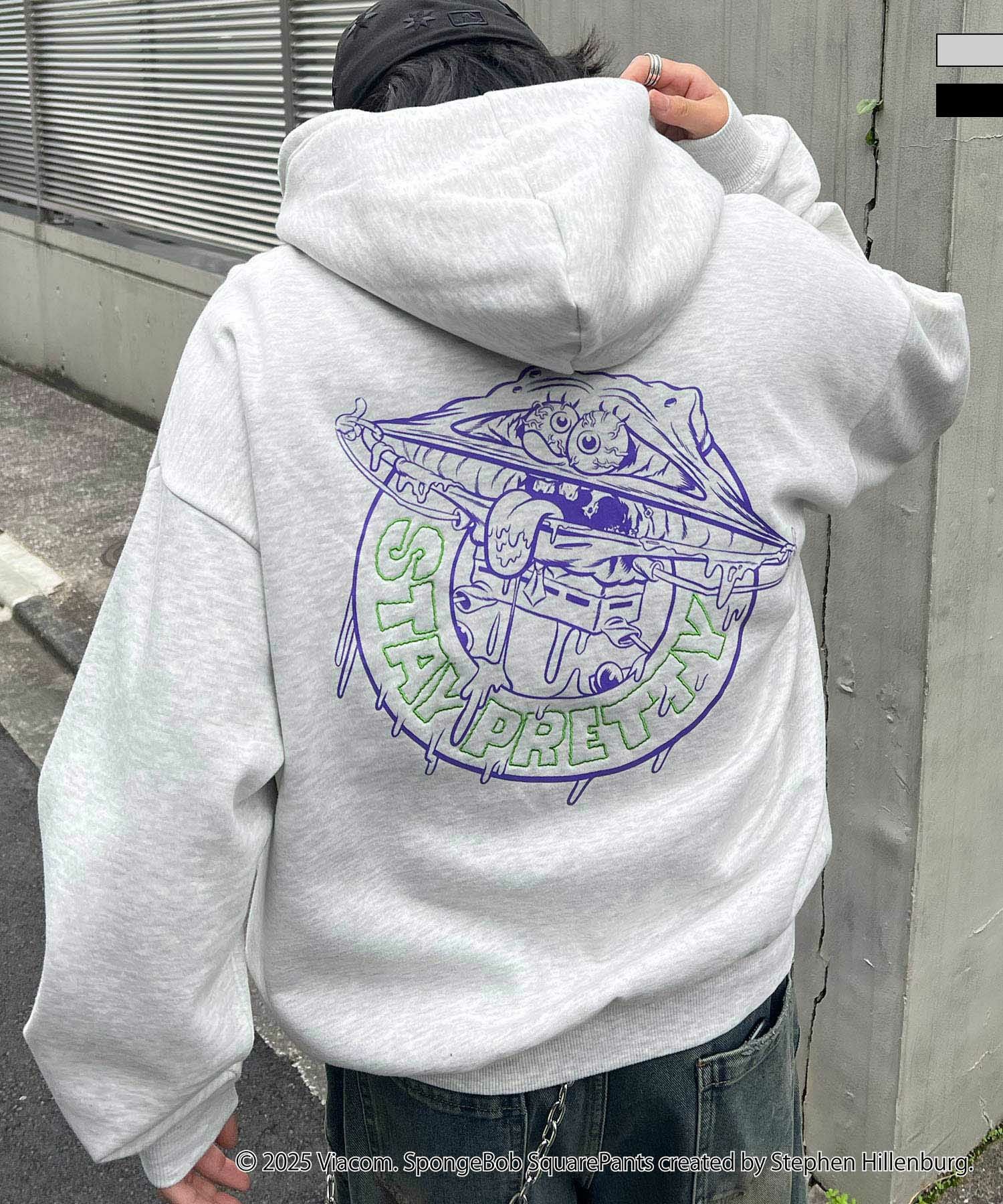 ILL'S(イルズ)【SPONGE BOB / スポンジボブ】バックプリント 刺繍 プル