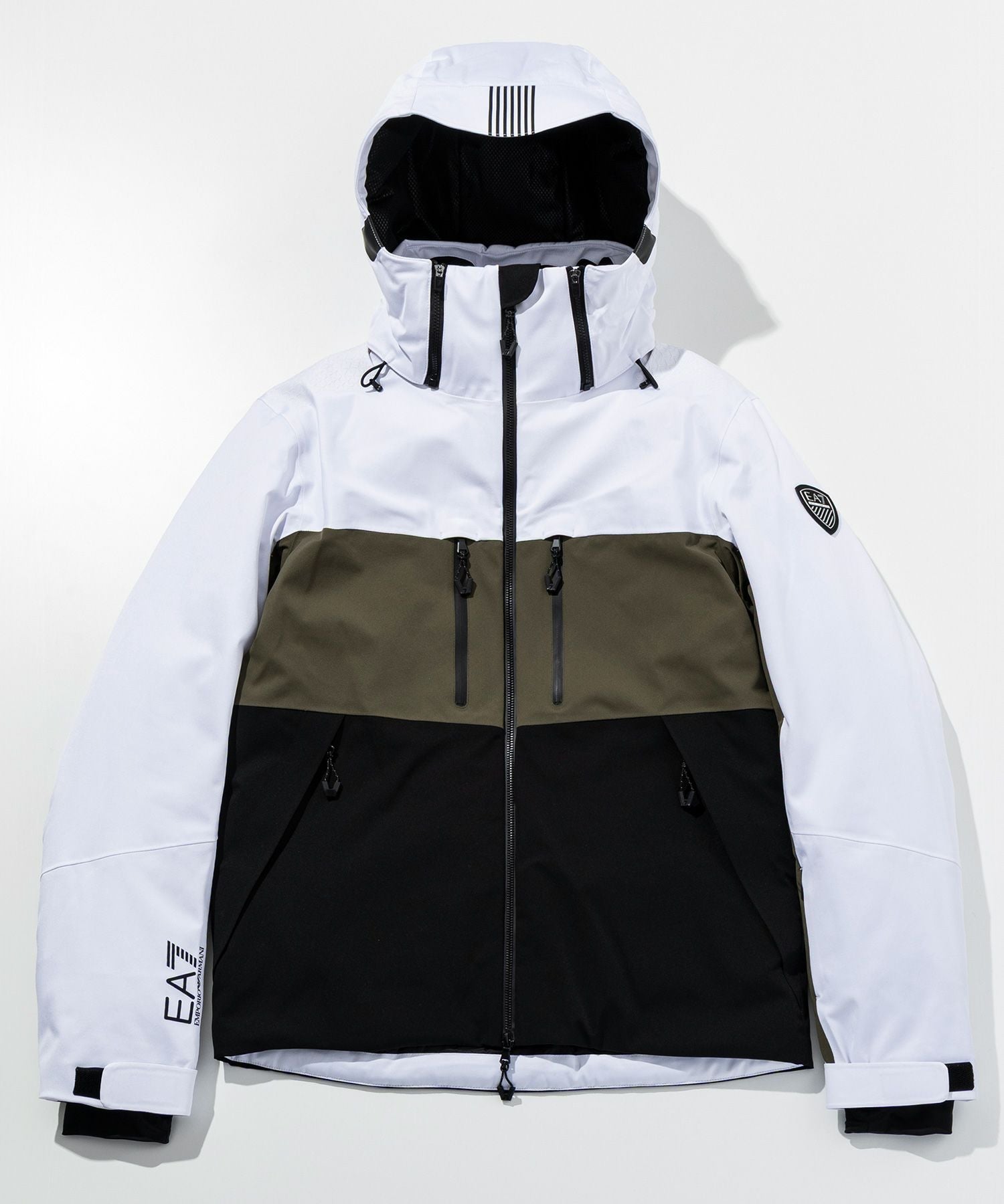 EMPORIO ARMANI M ホワイト スキー アウター レディース EMPORIO ARMANI EA7(イーエーセブン)テクニカル スキージャケット