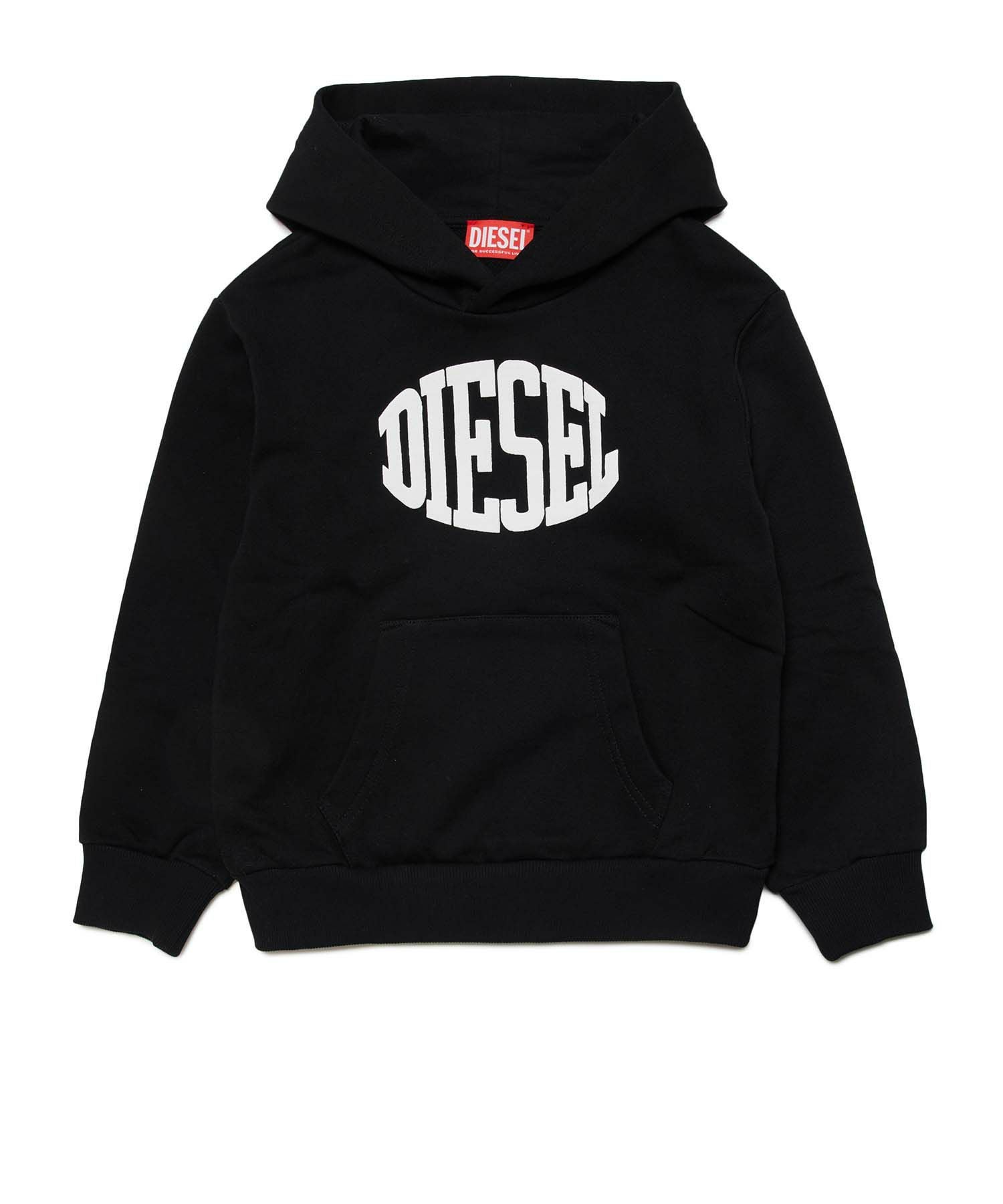 りんごママ　ディーゼル　16Y（160〜）総ロゴ　ナイロンパーカー DIESEL(ディーゼル)Kids & Junior ブランドロゴフーディーパーカー