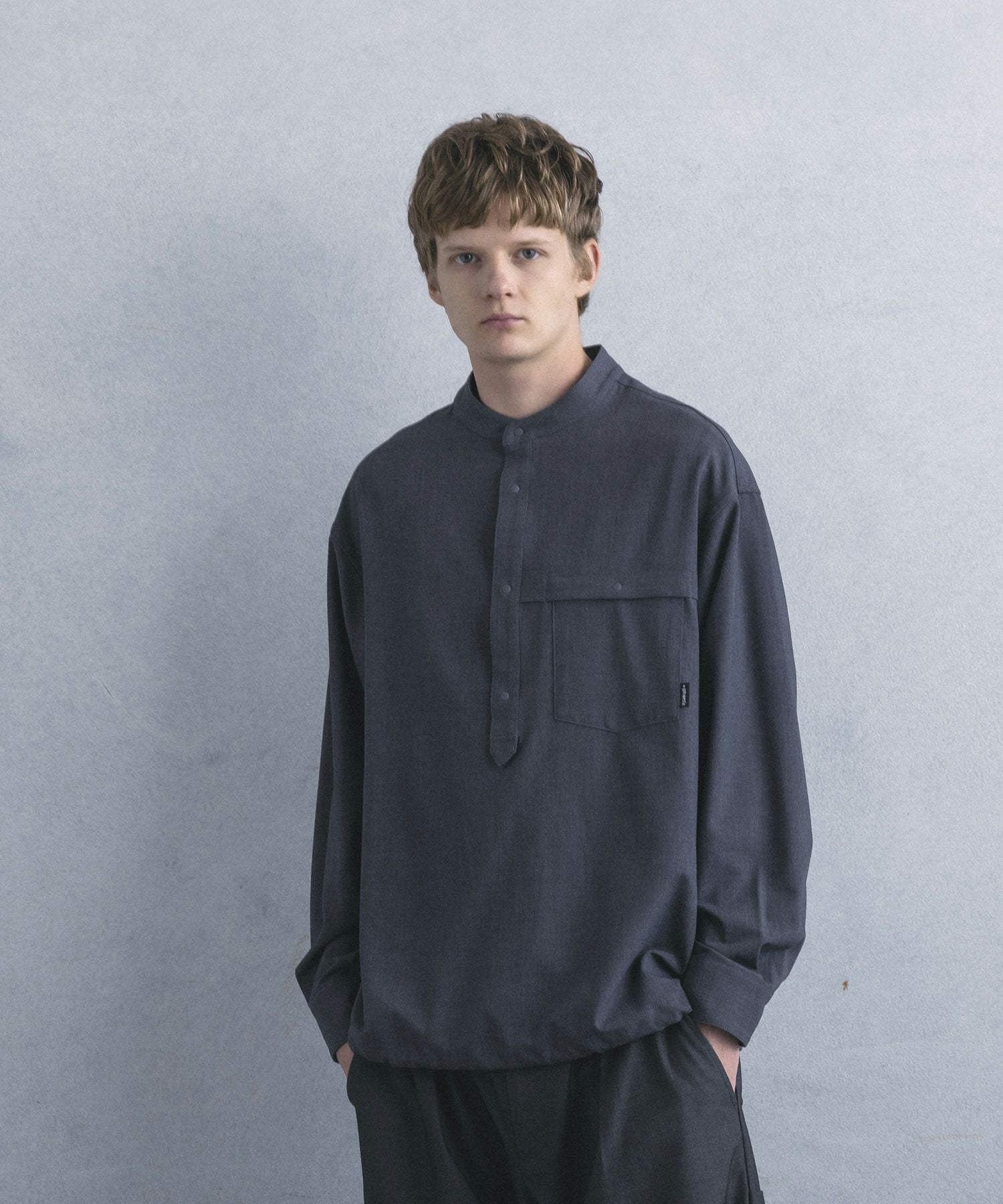 phenix(プラスフェニックス)PULLOVER BAND COLLAR SHIRT プルオーバー