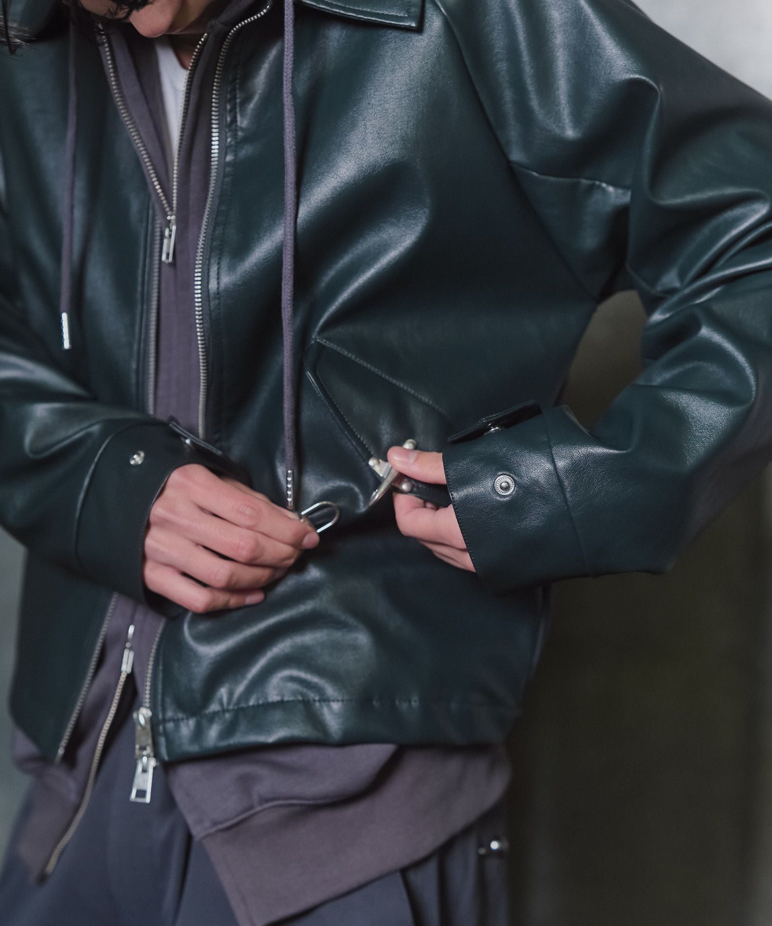 Confirm(コンファーム)Fireman Clasp Leather Jacket / ファイヤーマン