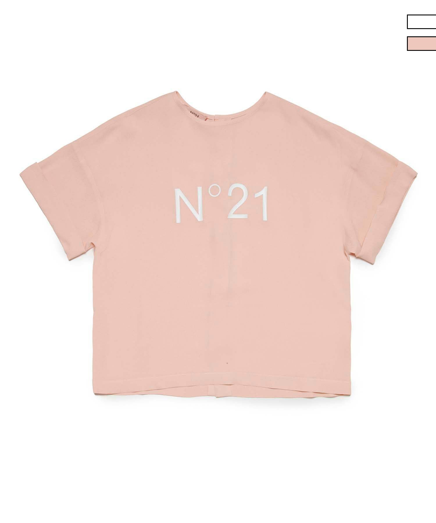 N°21(ヌメロ ヴェントゥーノ)Kids & Junior ブランドロゴ半袖Tシャツ