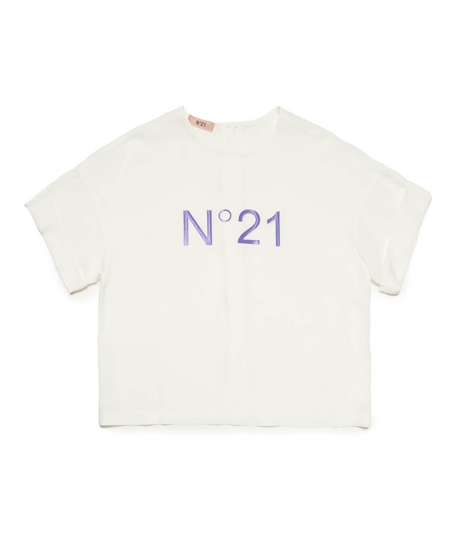 N°21(ヌメロ ヴェントゥーノ)Kids & Junior ブランドロゴ半袖Tシャツ