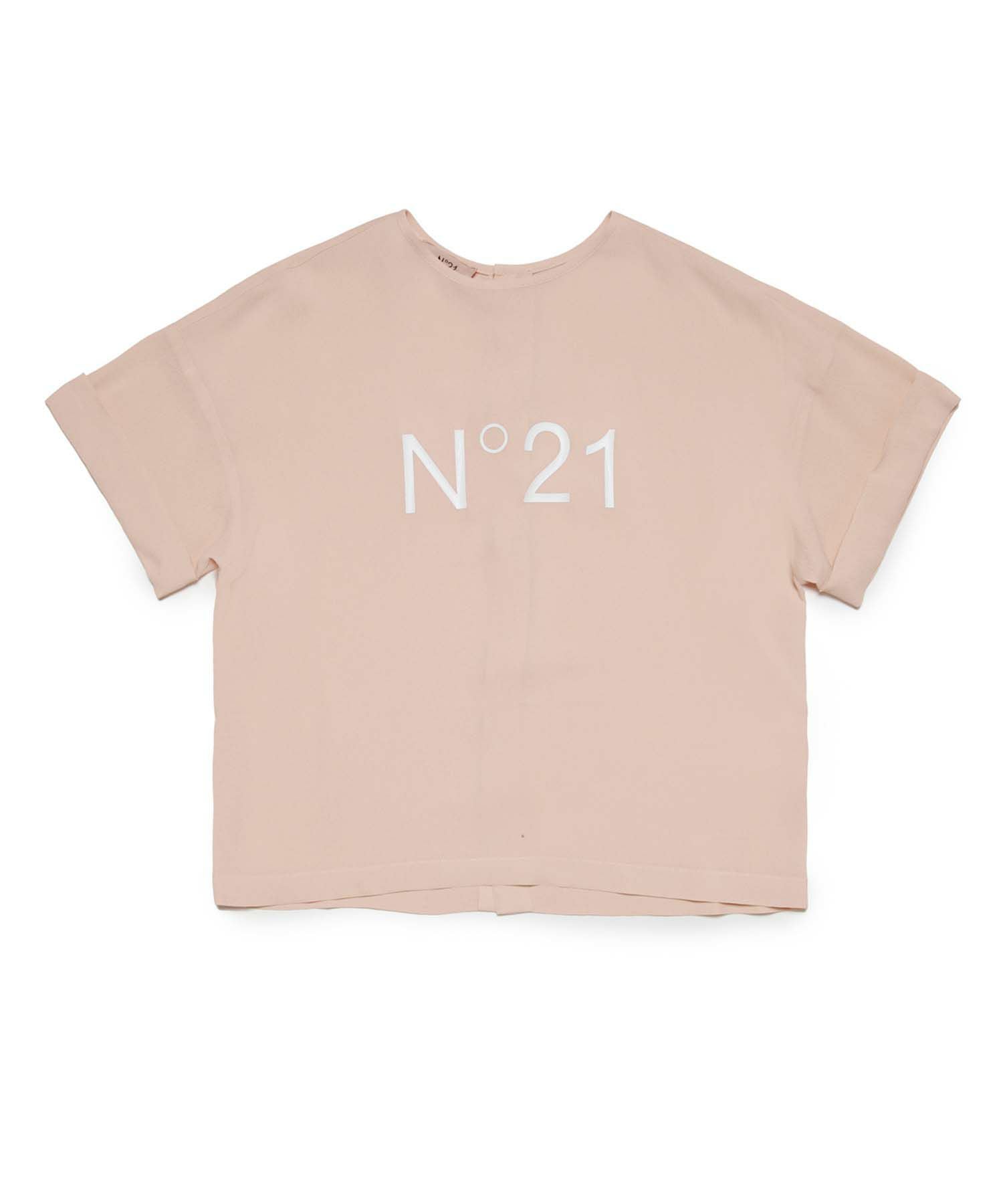 N°21(ヌメロ ヴェントゥーノ)Kids & Junior ブランドロゴ半袖Tシャツ