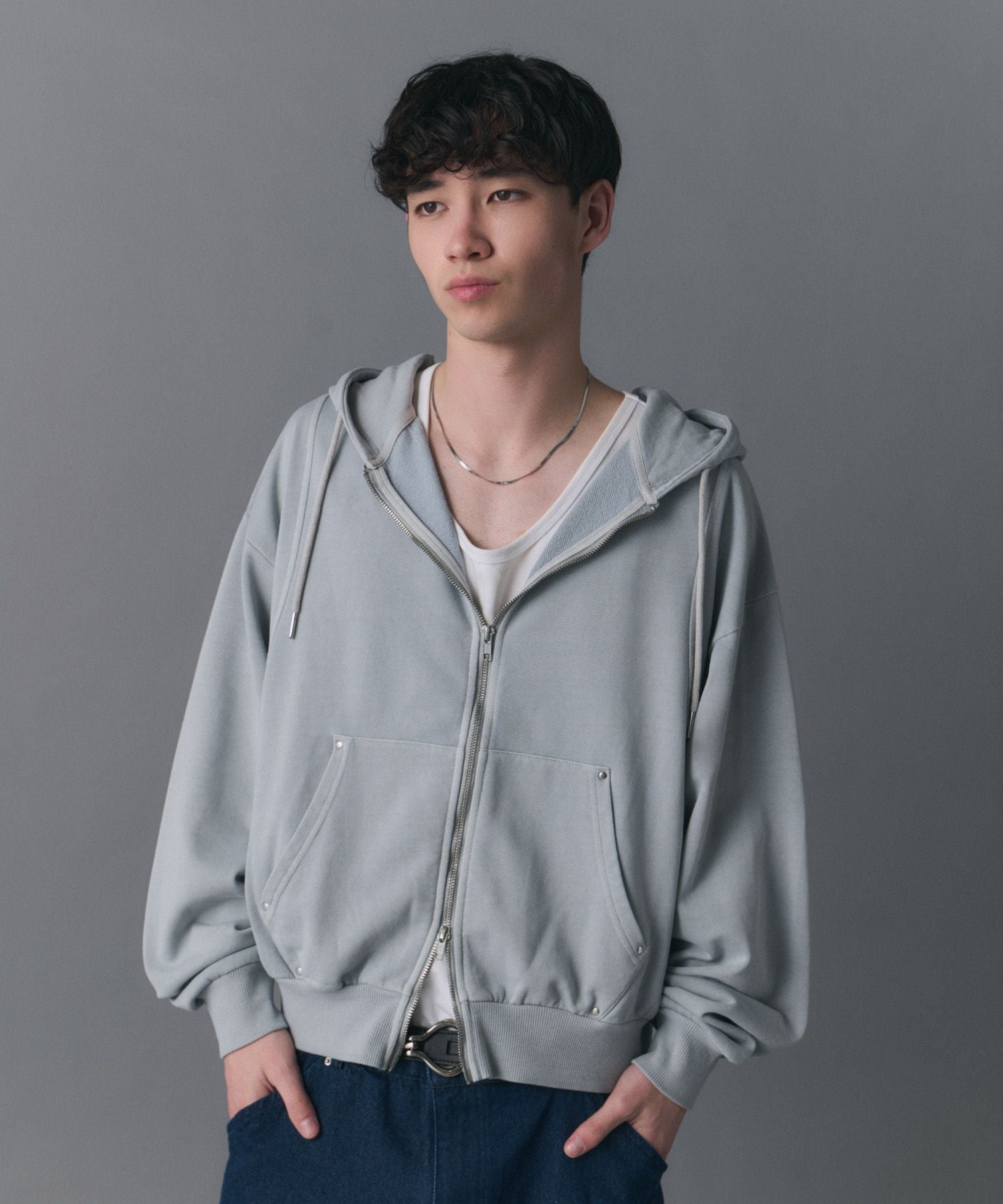 未使用級 on ジップフーディー　ジップパーカー 2XL グレー メンズ ジップフーディ｜Cross Zip Hoodie V2｜SUPPLIER（パーカー