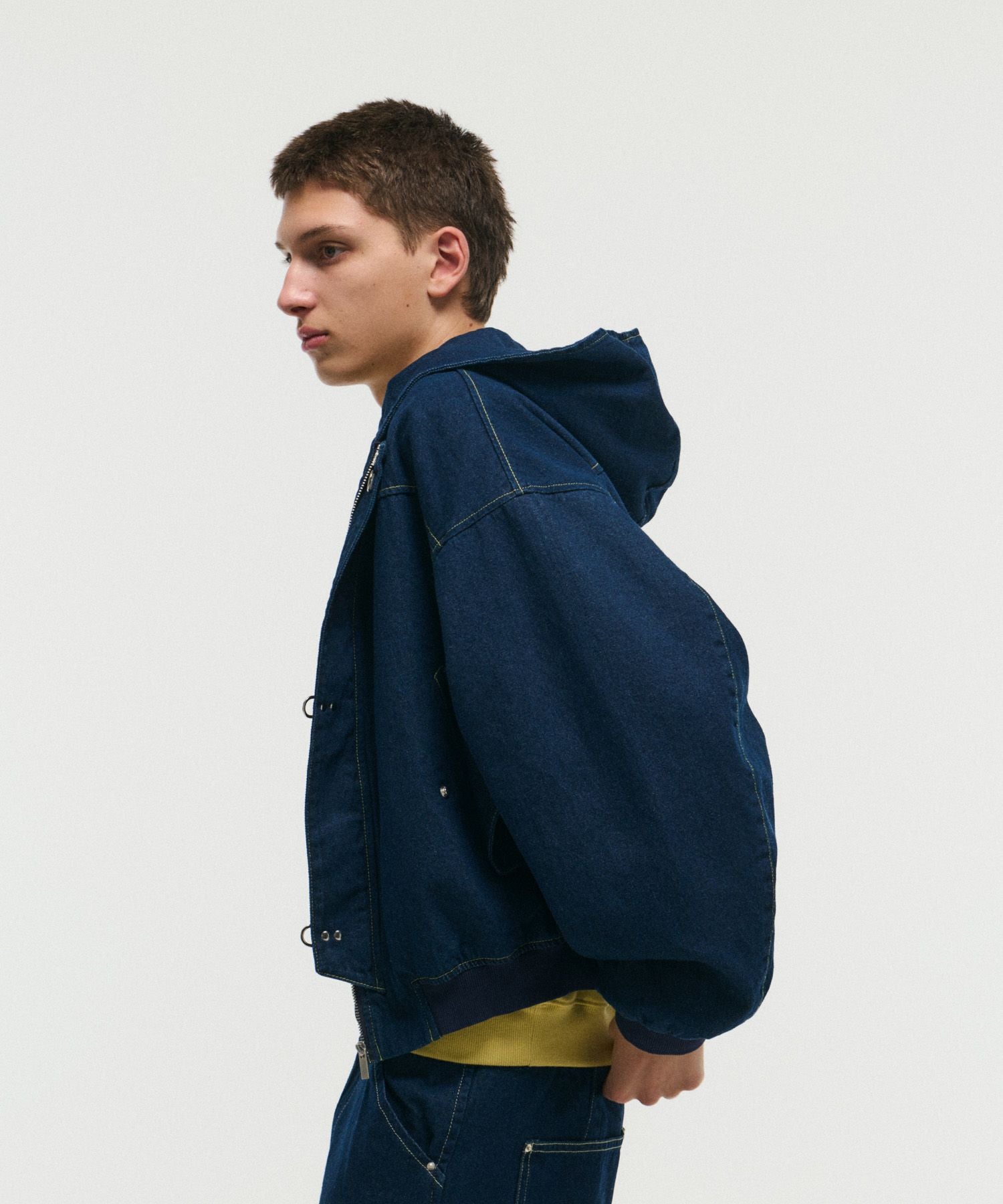 ILL'S(イルズ)FIREMAN CLASP DENIM HOODIE / ファイヤーマンクラスプ