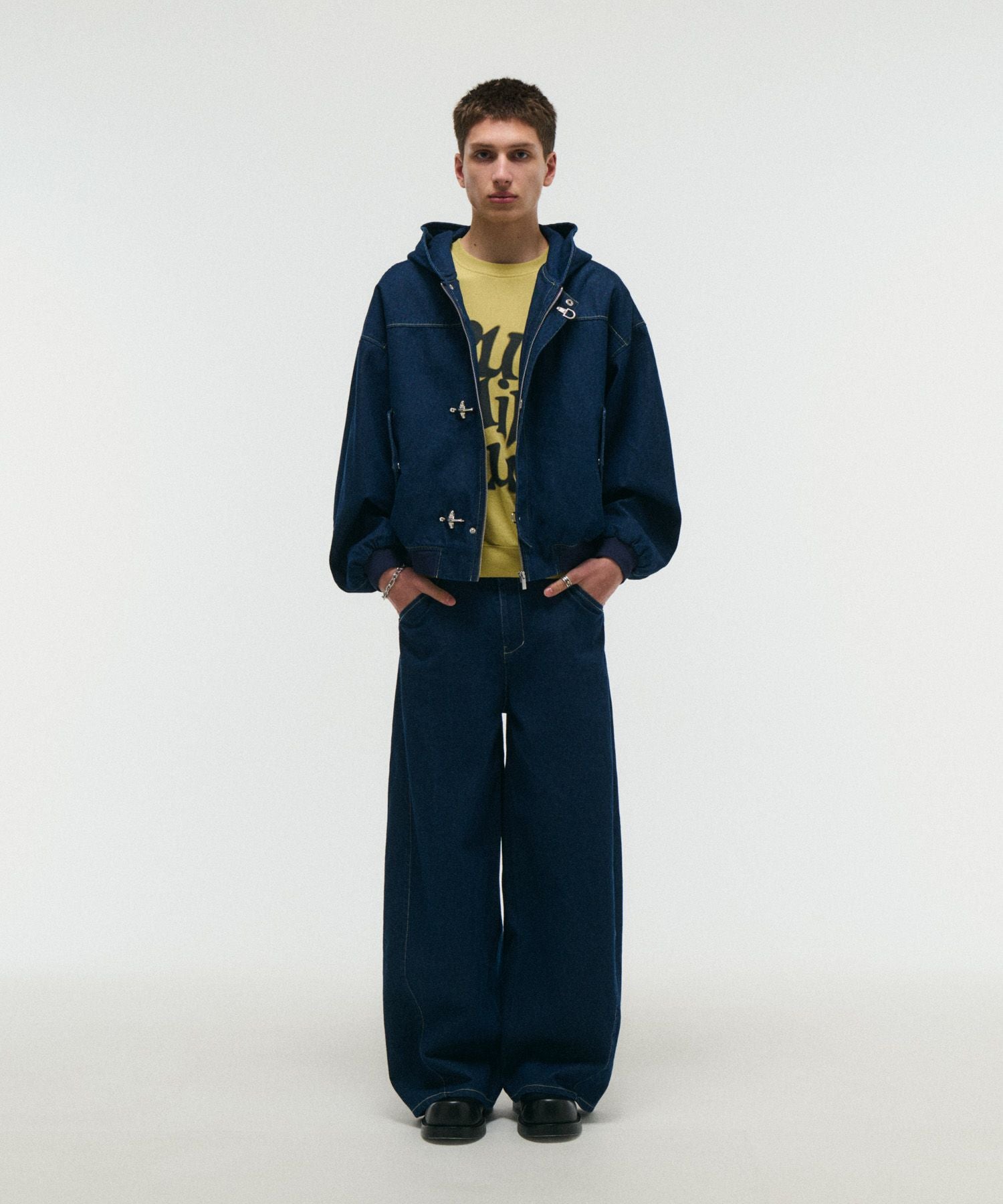 ILL'S(イルズ)FIREMAN CLASP DENIM HOODIE / ファイヤーマンクラスプ