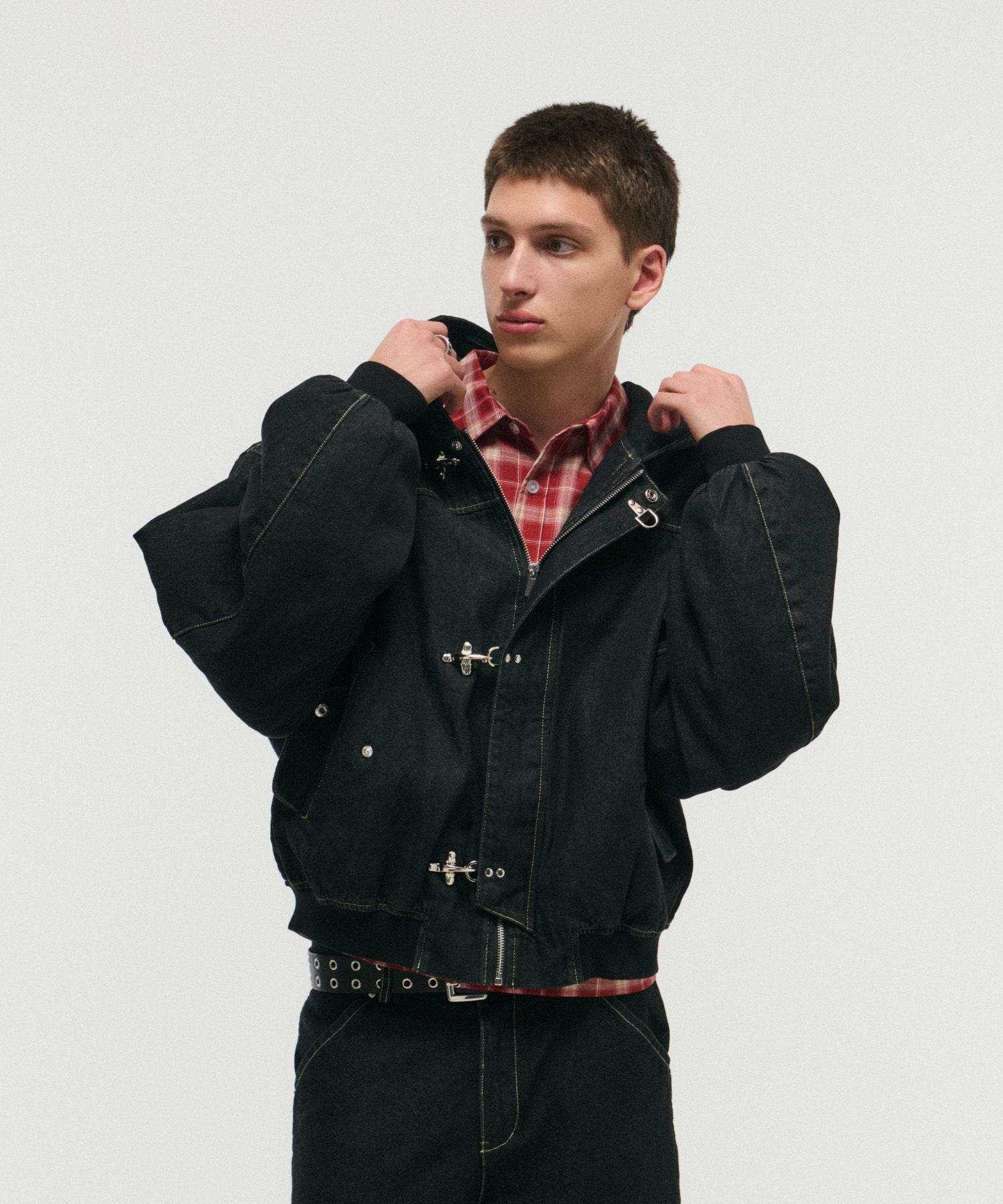 ILL'S(イルズ)FIREMAN CLASP DENIM HOODIE / ファイヤーマンクラスプ