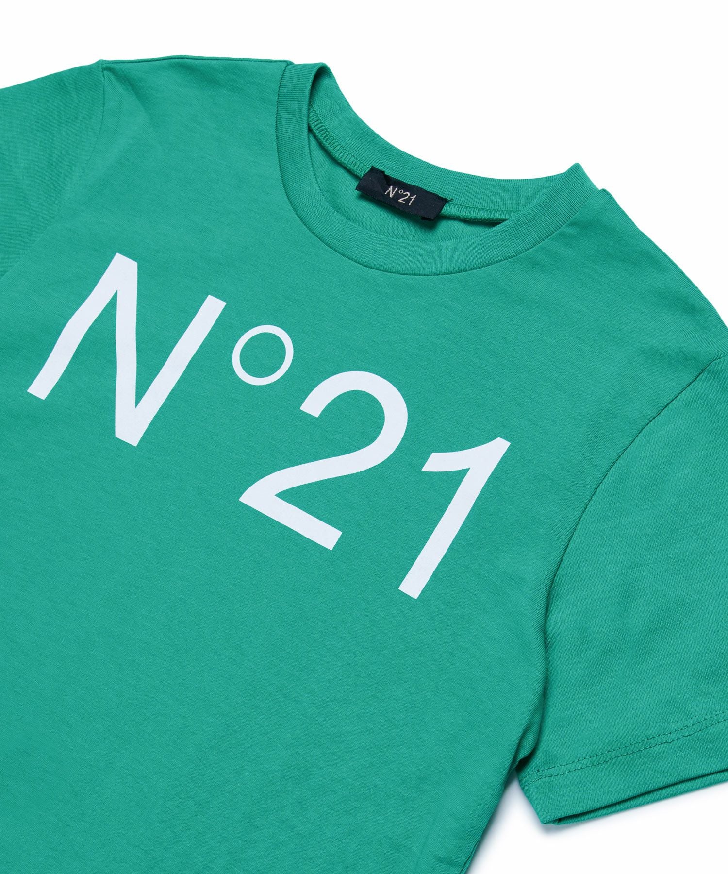 N°21(ヌメロ ヴェントゥーノ)Kids & Junior ブランドロゴ半袖Tシャツ