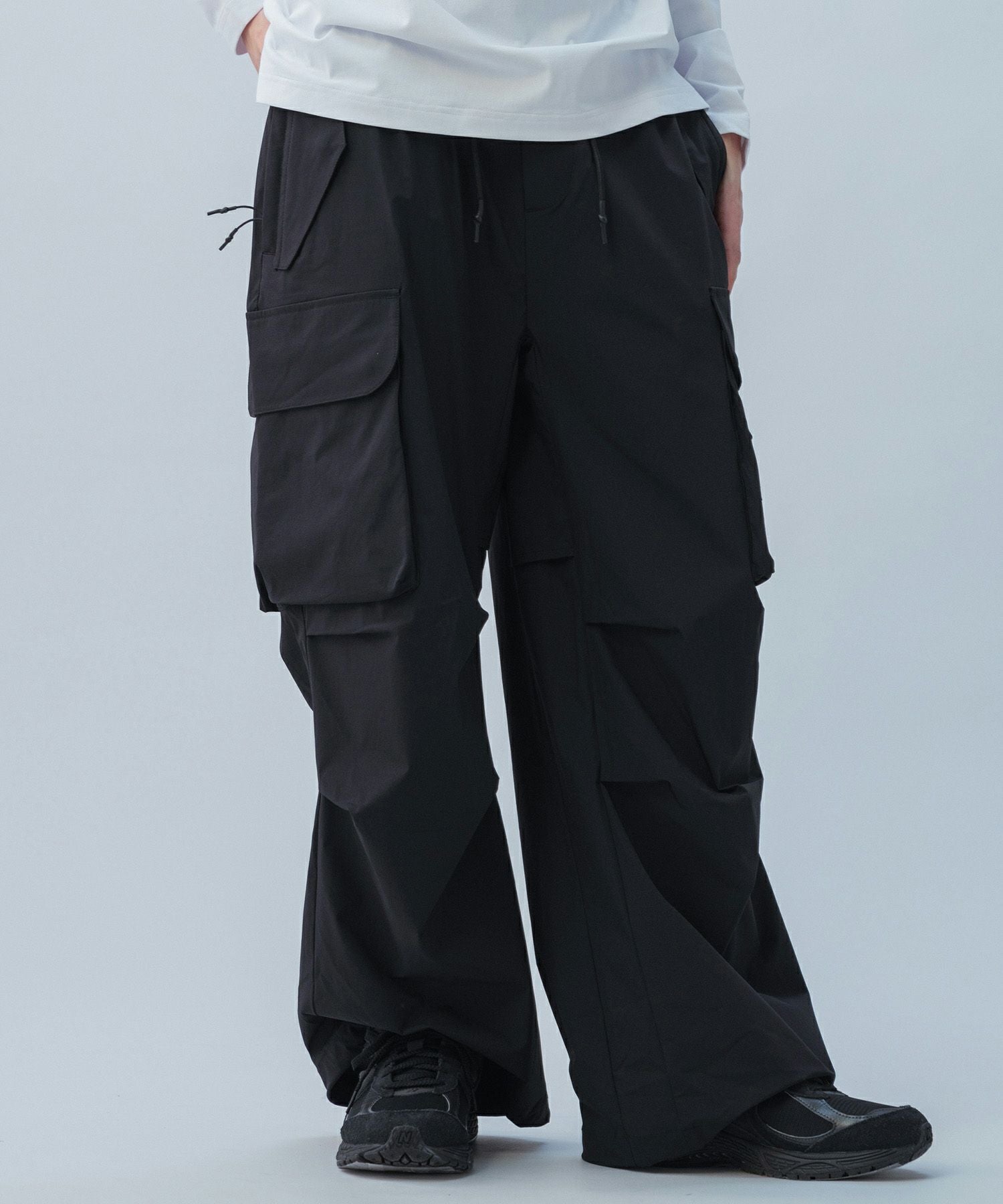 GAIFY CRUTCH BRAND カーゴパンツ ブラック phenix(プラスフェニックス)TECH WIDE CARGO PANTS / テック ワイド