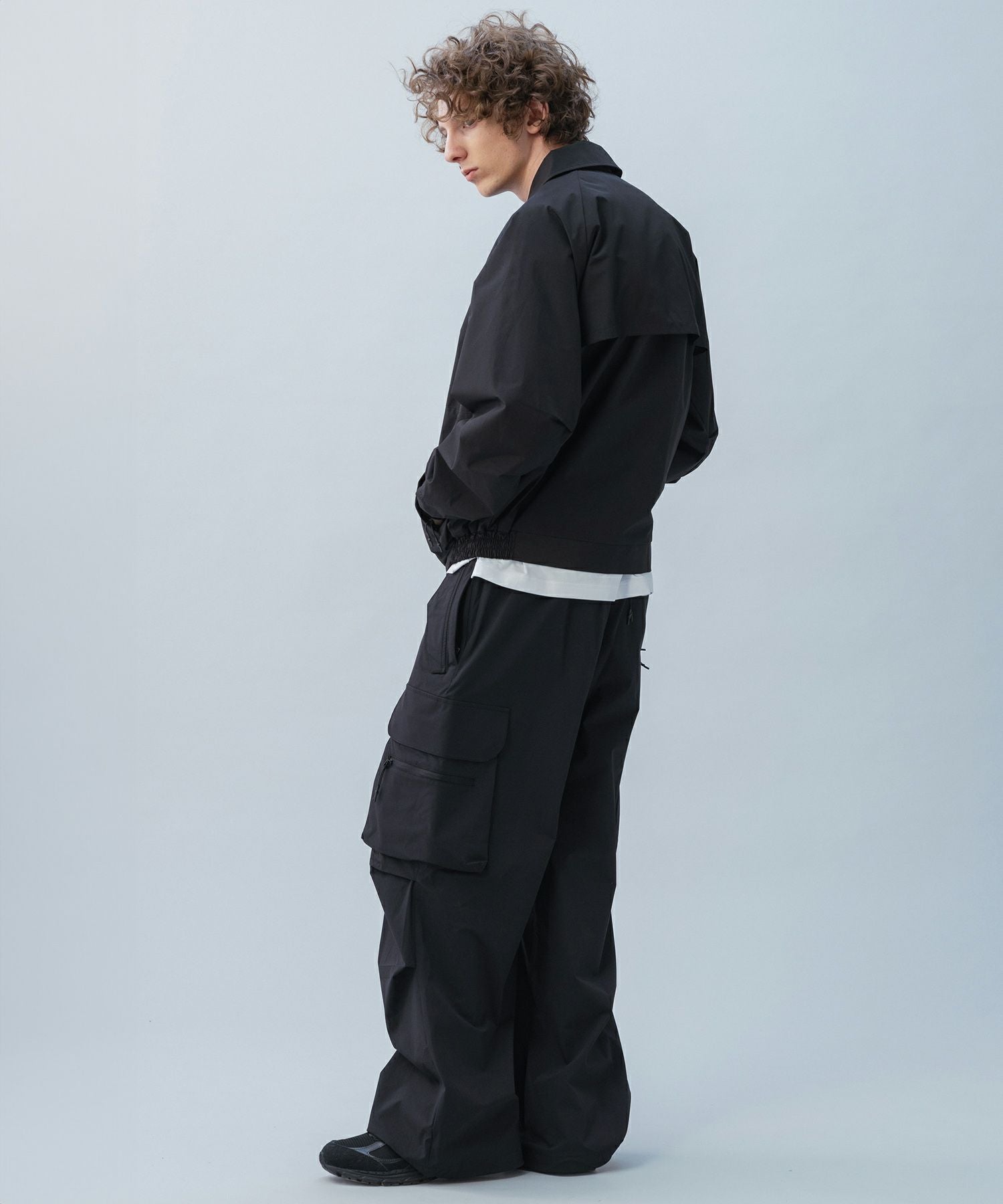 美品S.F.C WIDE CARGO PANTS BLACK ワイドカーゴL黒 phenix(プラスフェニックス)TECH WIDE CARGO PANTS / テック ワイド